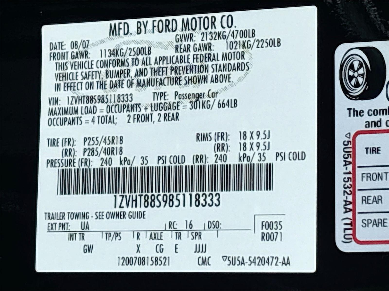 2008 Ford Mustang Shelby GT500