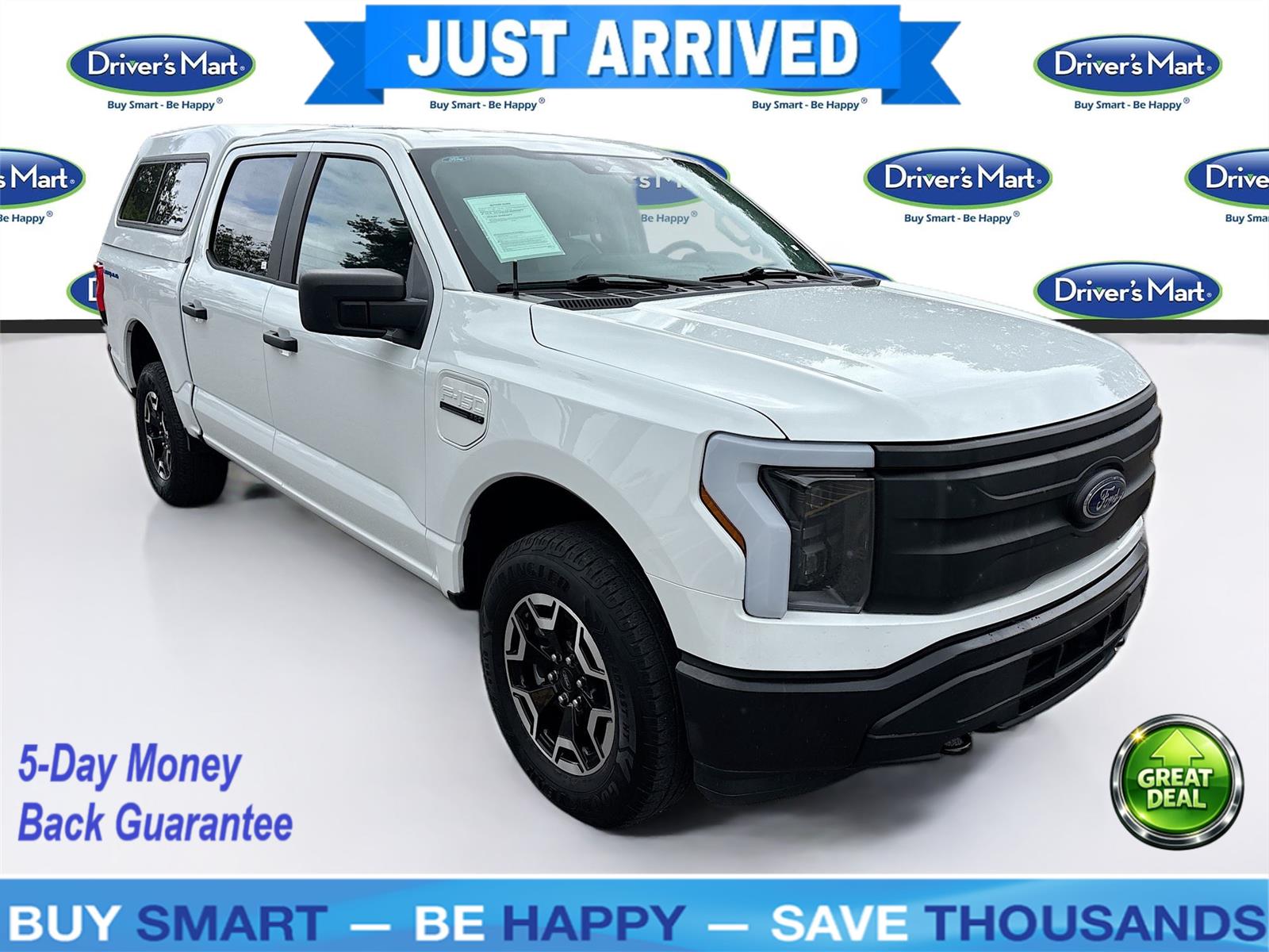 Oxford White 2023 Ford F-150 Lightning Pro SuperCrew AWD Pickup Truck All-Wheel Drive Automatic
