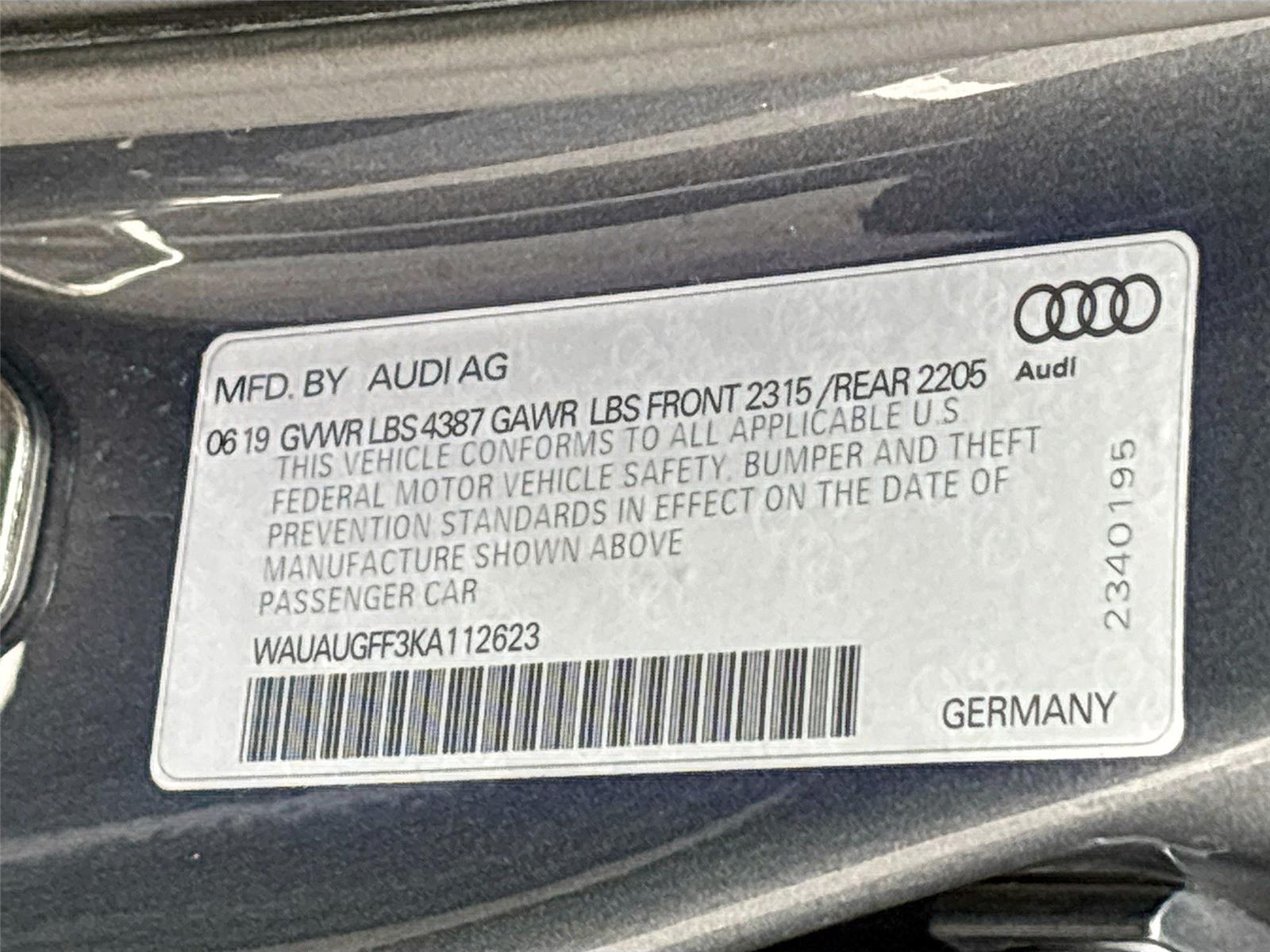 2019 Audi A3 Sedan Premium