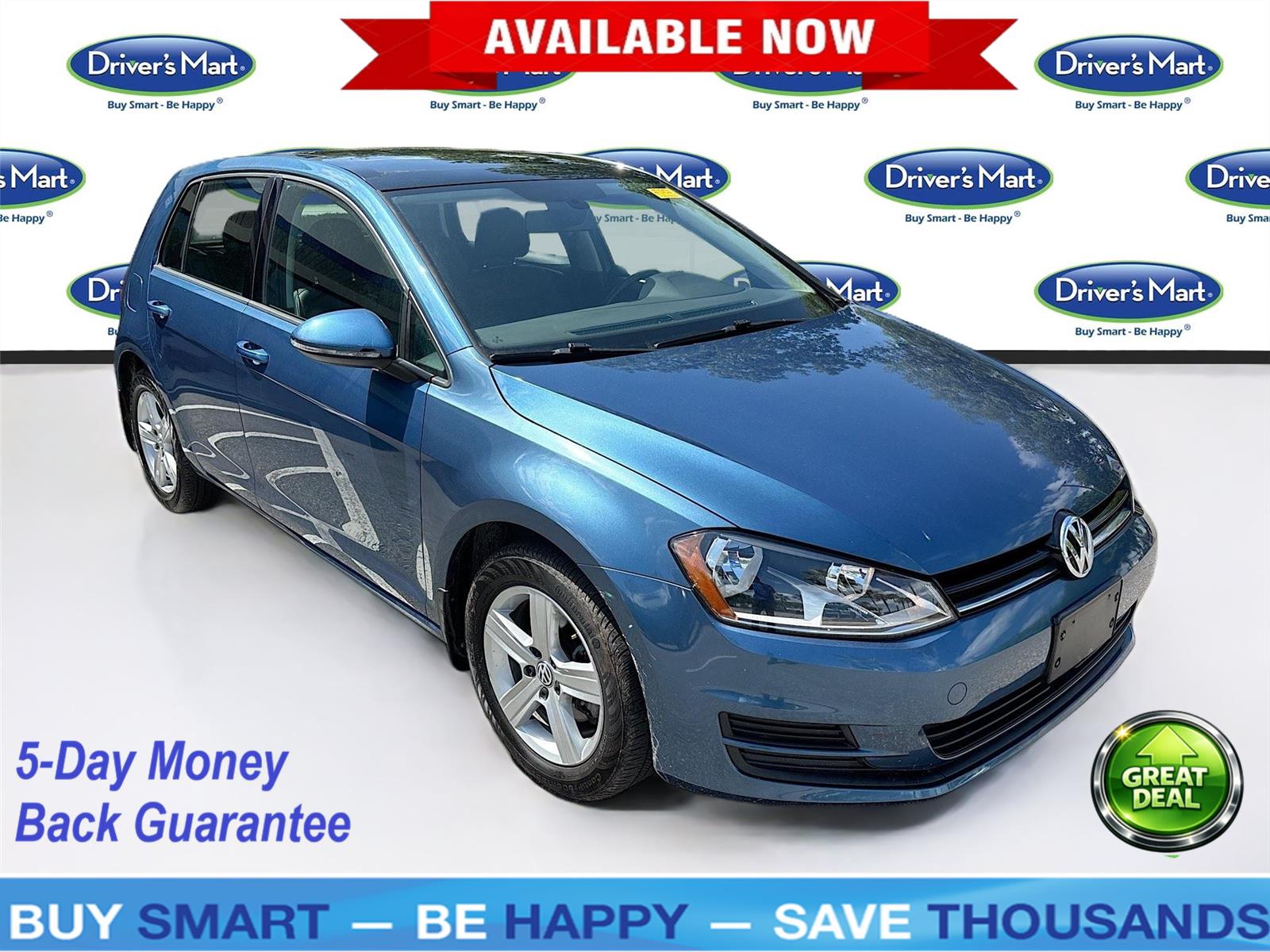 Night Blue Metallic 2017 Volkswagen Golf TSI Wolfsburg Edition 4-Door FWD Hatchback Front-Wheel Drive Automatic