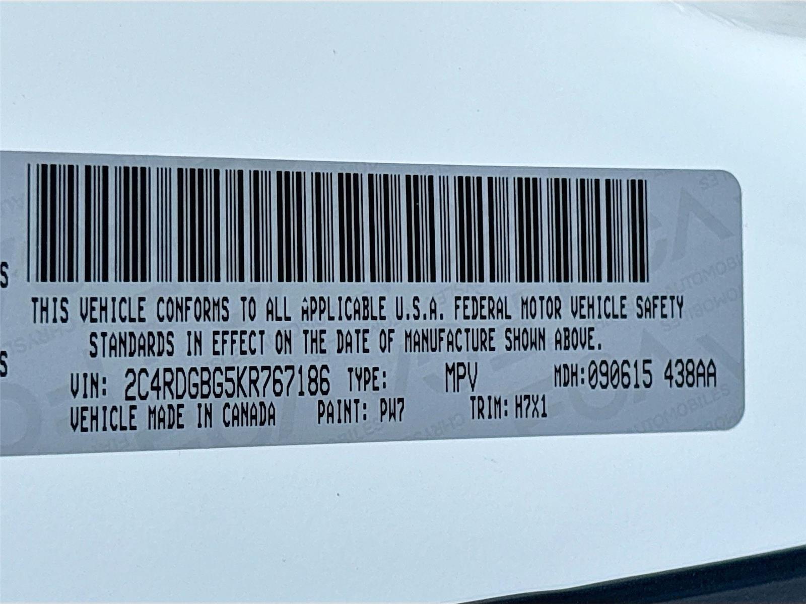 2019 Dodge Grand Caravan SE