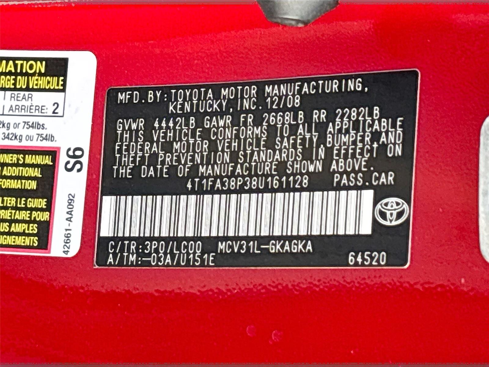 2008 Toyota Camry Solara SLE