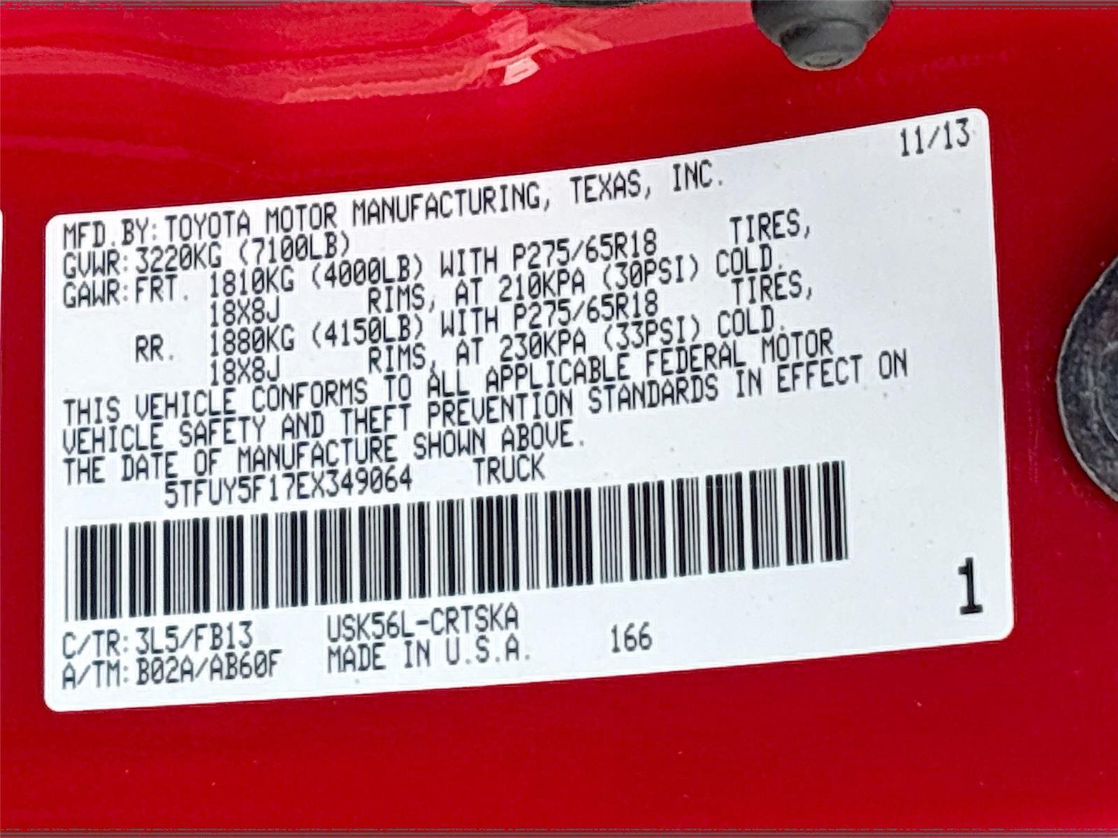 2014 Toyota Tundra Truck SR5