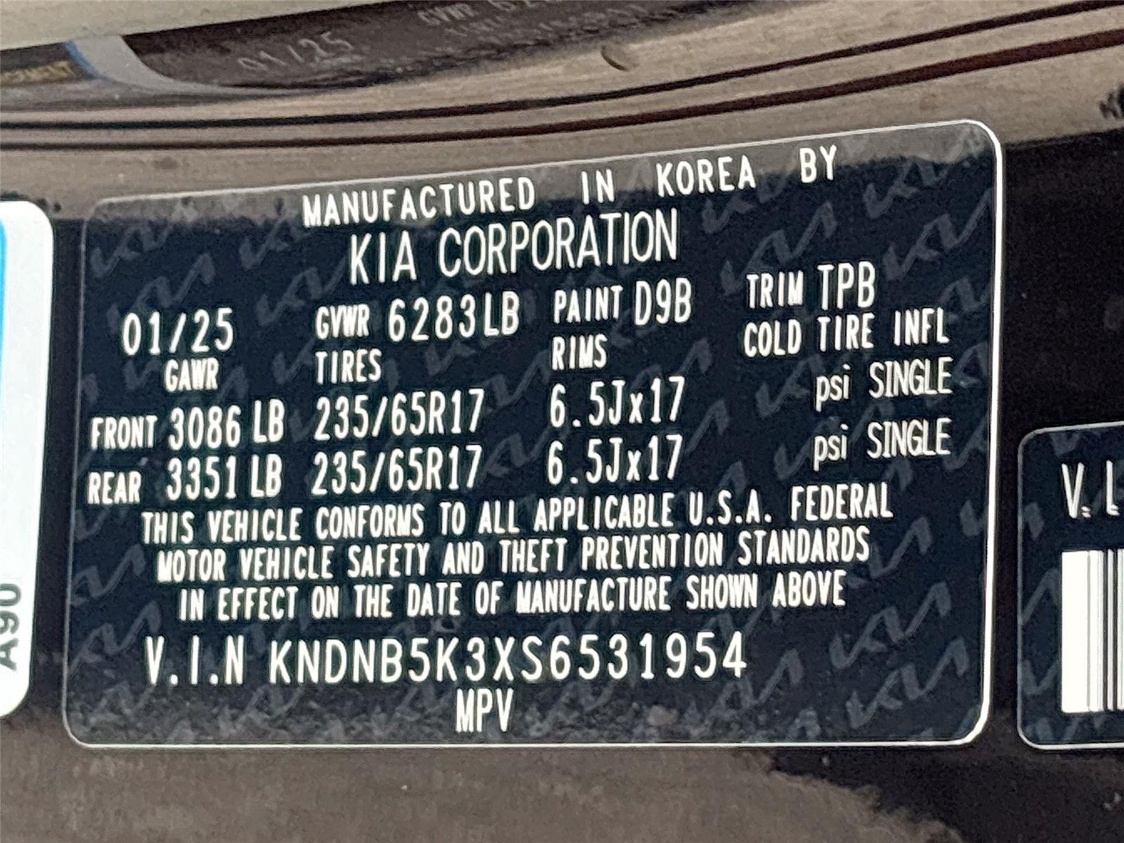 2025 Kia Carnival LXS