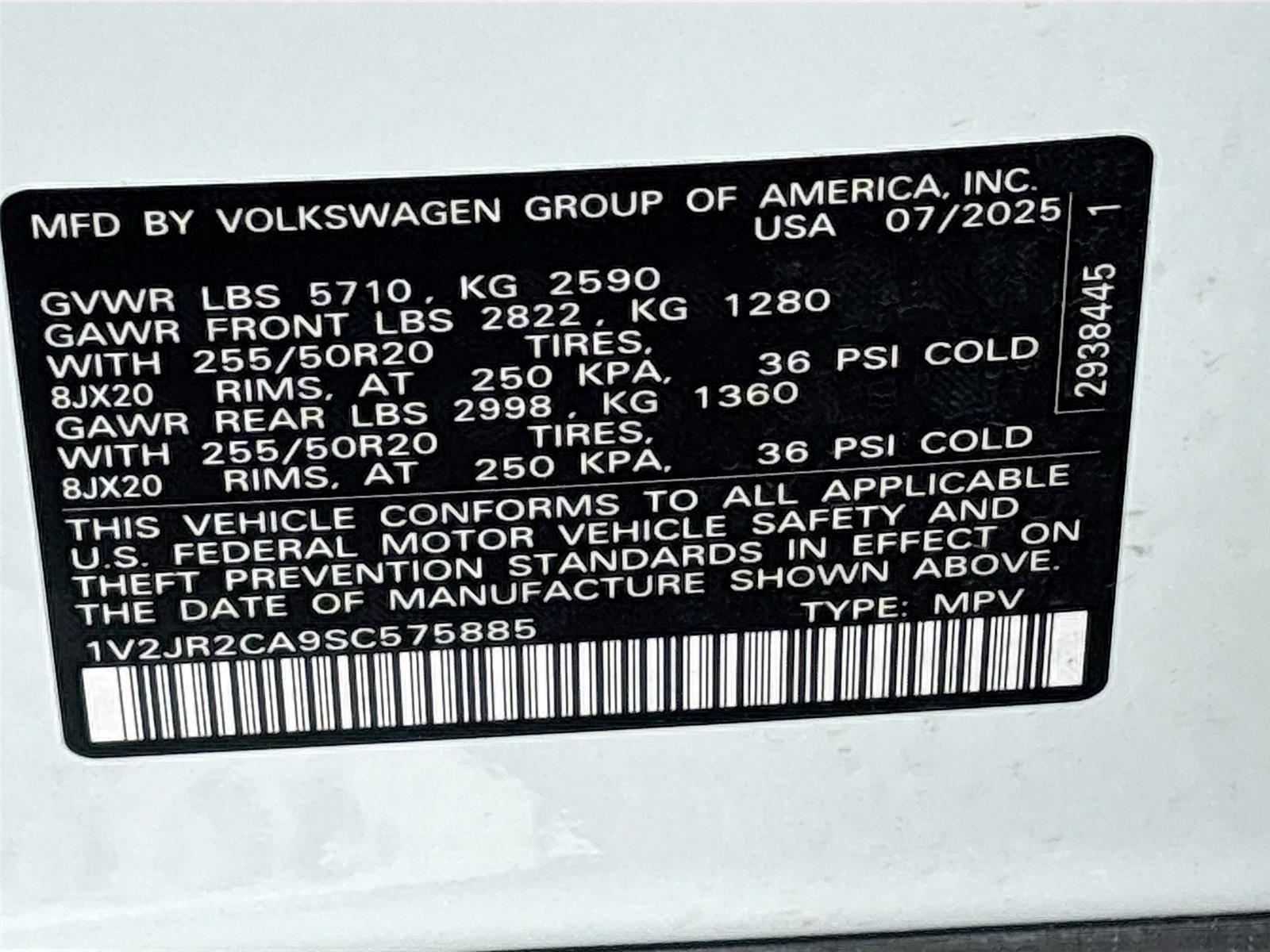 2025 Volkswagen Atlas 2.0T SE w/Technology