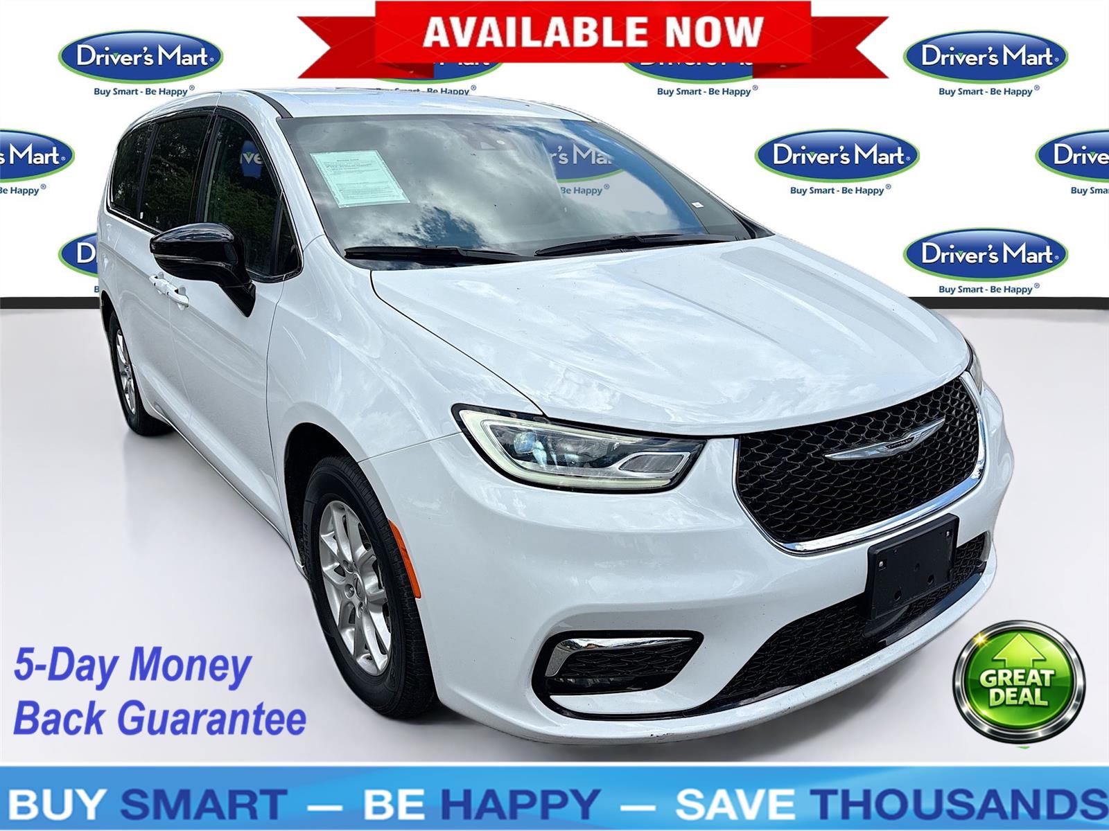 Bright White Clearcoat 2025 Chrysler Pacifica Select FWD Minivan Front-Wheel Drive 9-Speed Automatic
