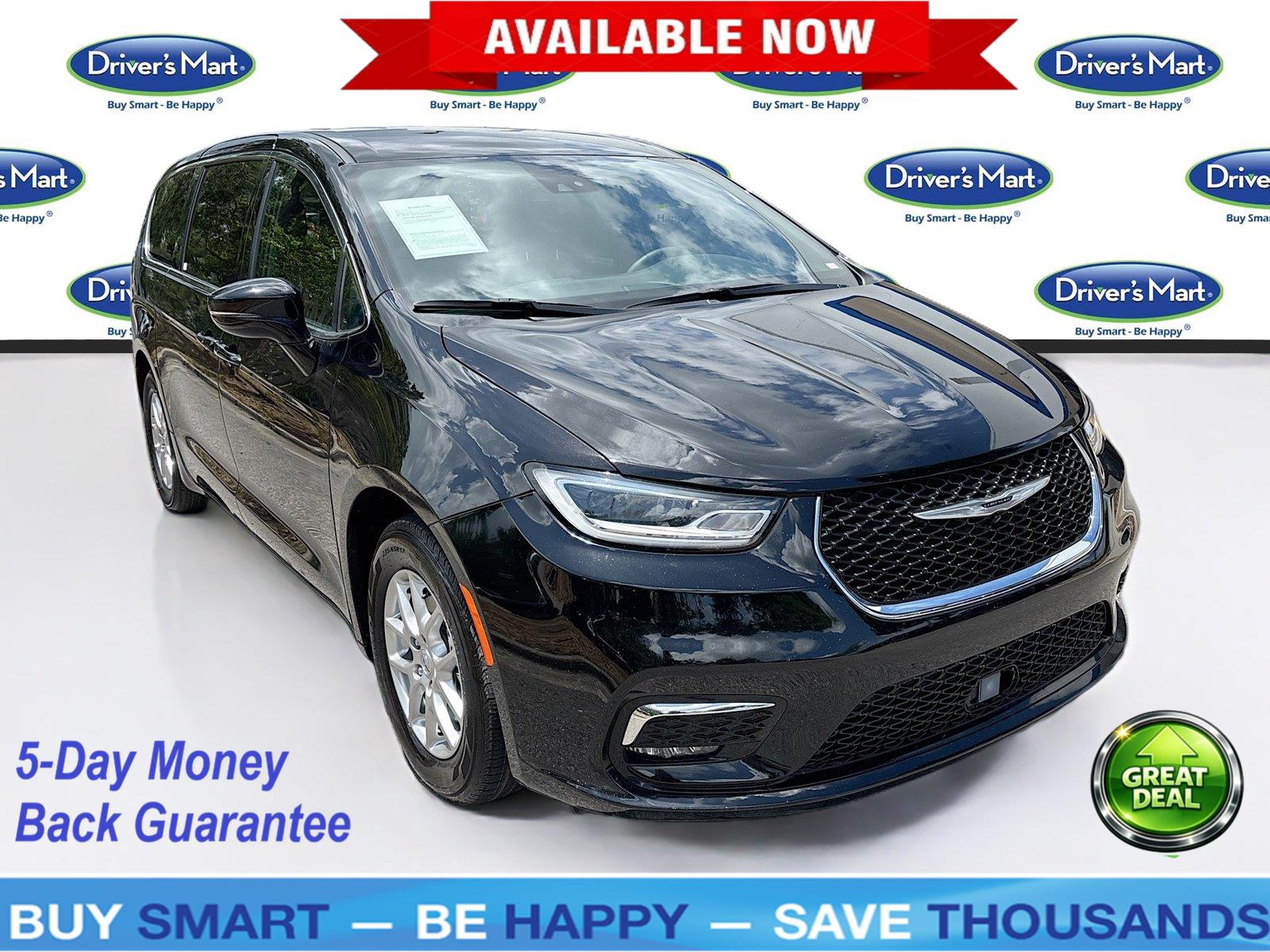 Diamond Black Crystal Pearlcoat 2025 Chrysler Pacifica Minivan Front-Wheel Drive 9-Speed Automatic
