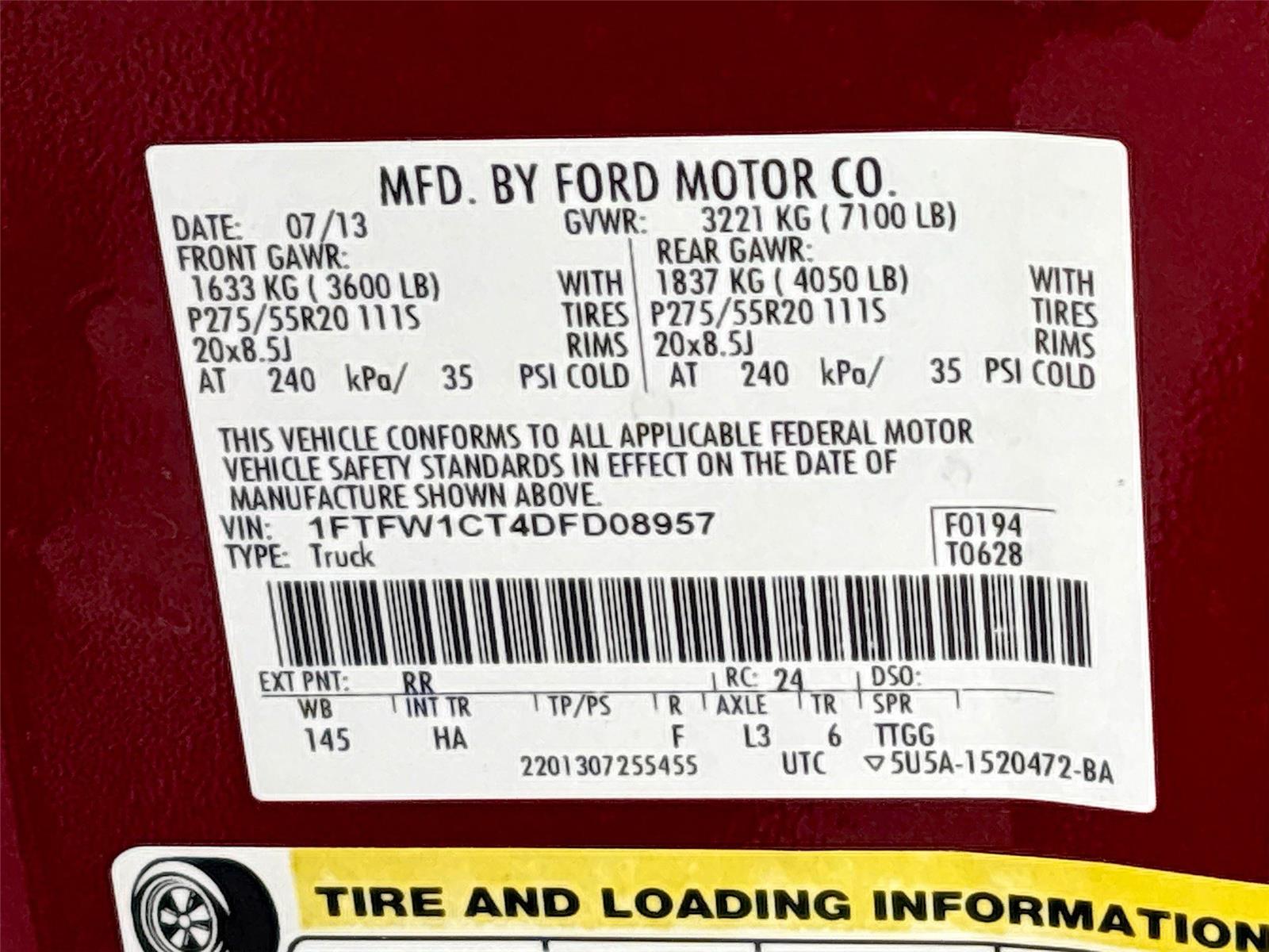 2013 Ford F-150 Lariat