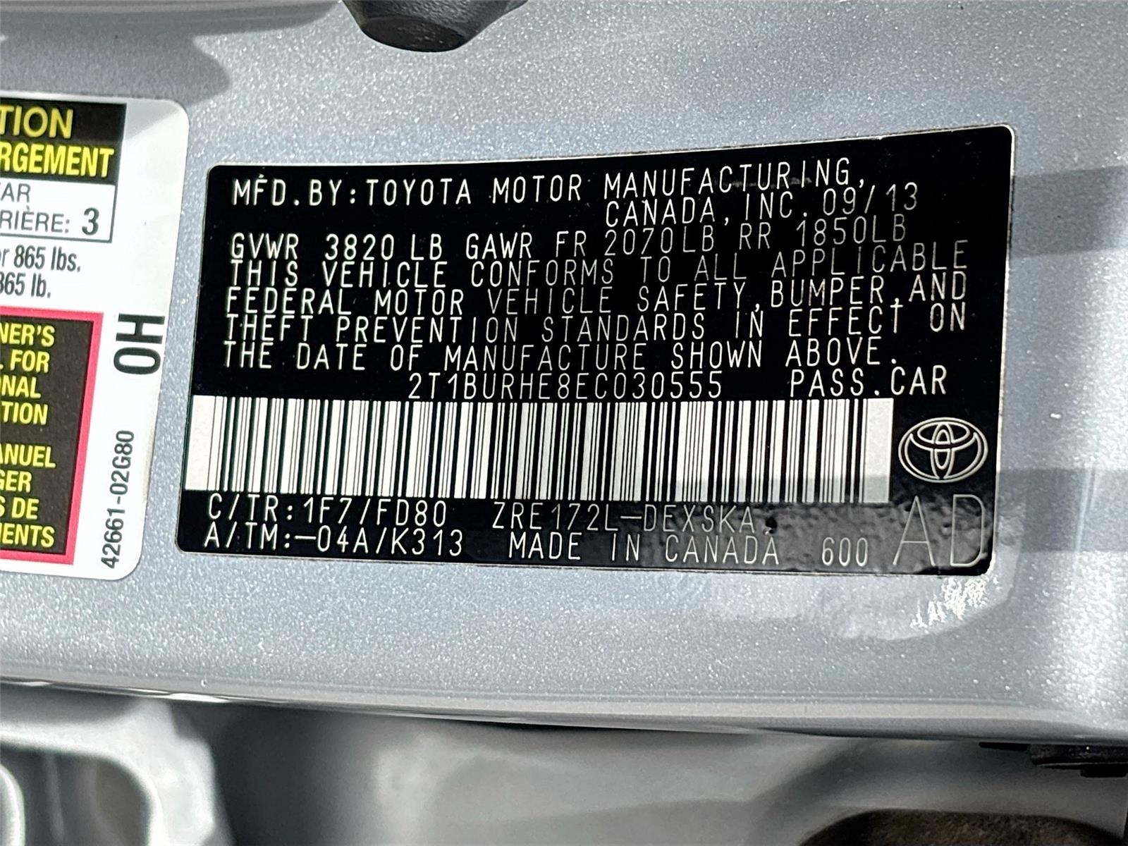 2014 Toyota Corolla S Plus
