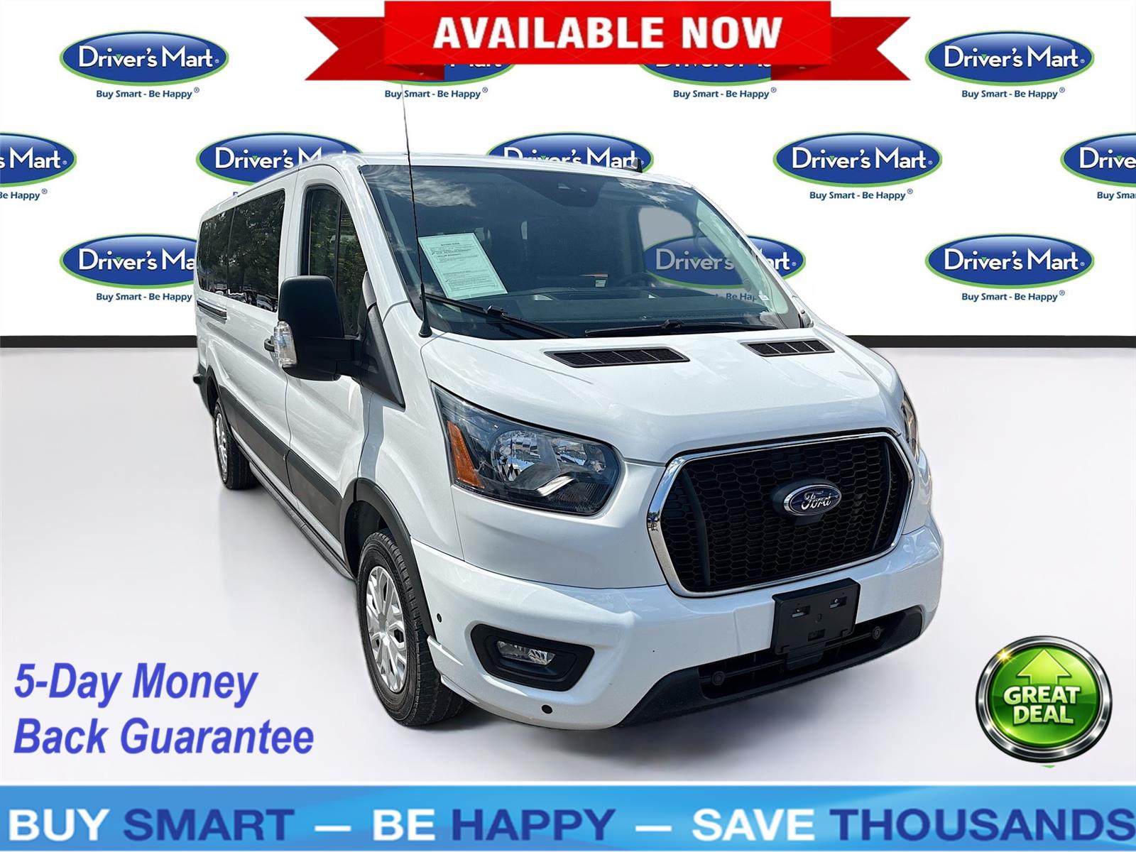 Oxford White 2024 Ford Transit Passenger Van Rear-Wheel Drive