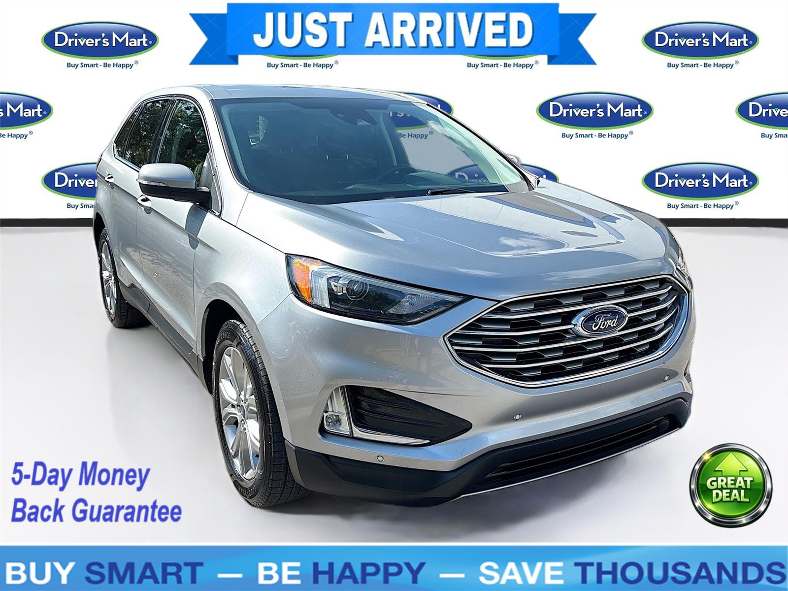 Iconic Silver Metallic 2022 Ford Edge SUV / Crossover All-Wheel Drive 8-Speed Automatic