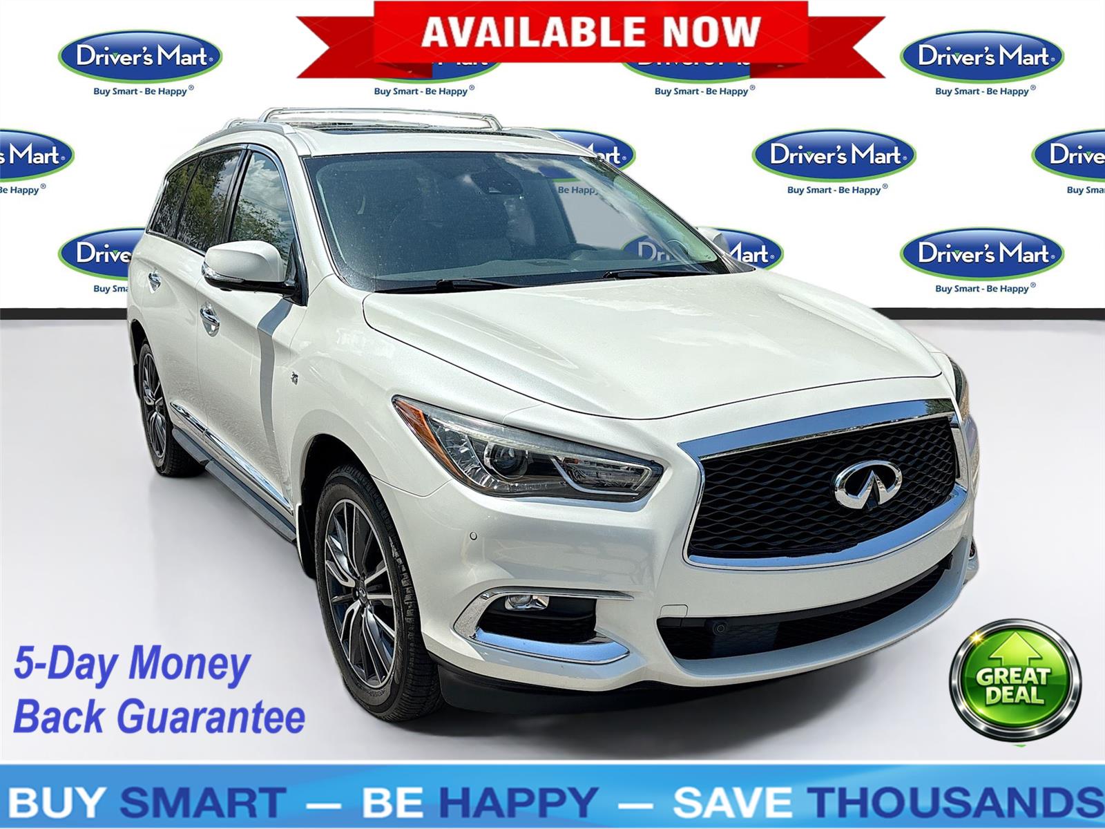 Majestic White 2020 INFINITI QX60 SUV / Crossover Front-Wheel Drive Continuously Variable Transmission