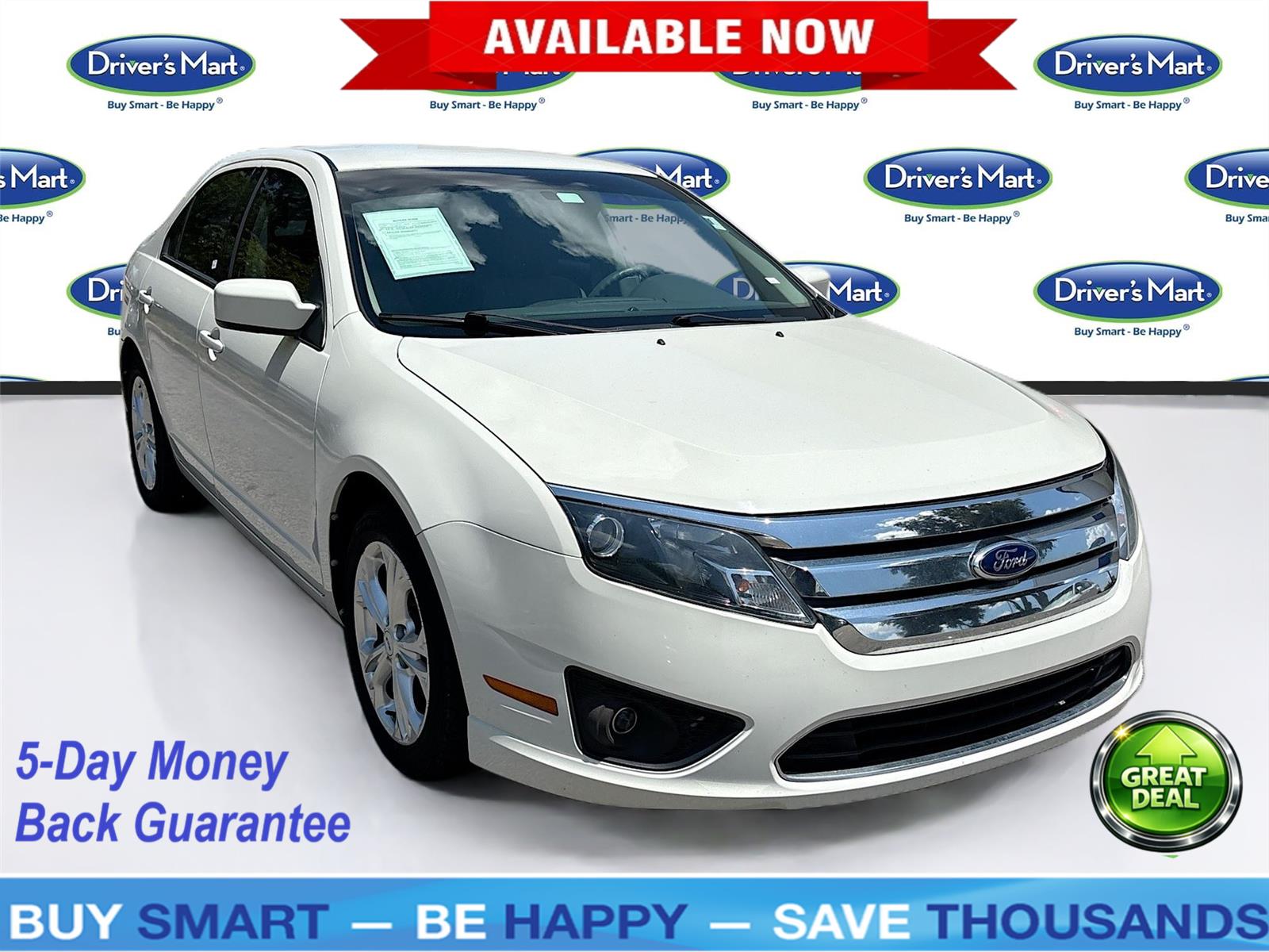 White Suede 2012 Ford Fusion Sedan Front-Wheel Drive Automatic