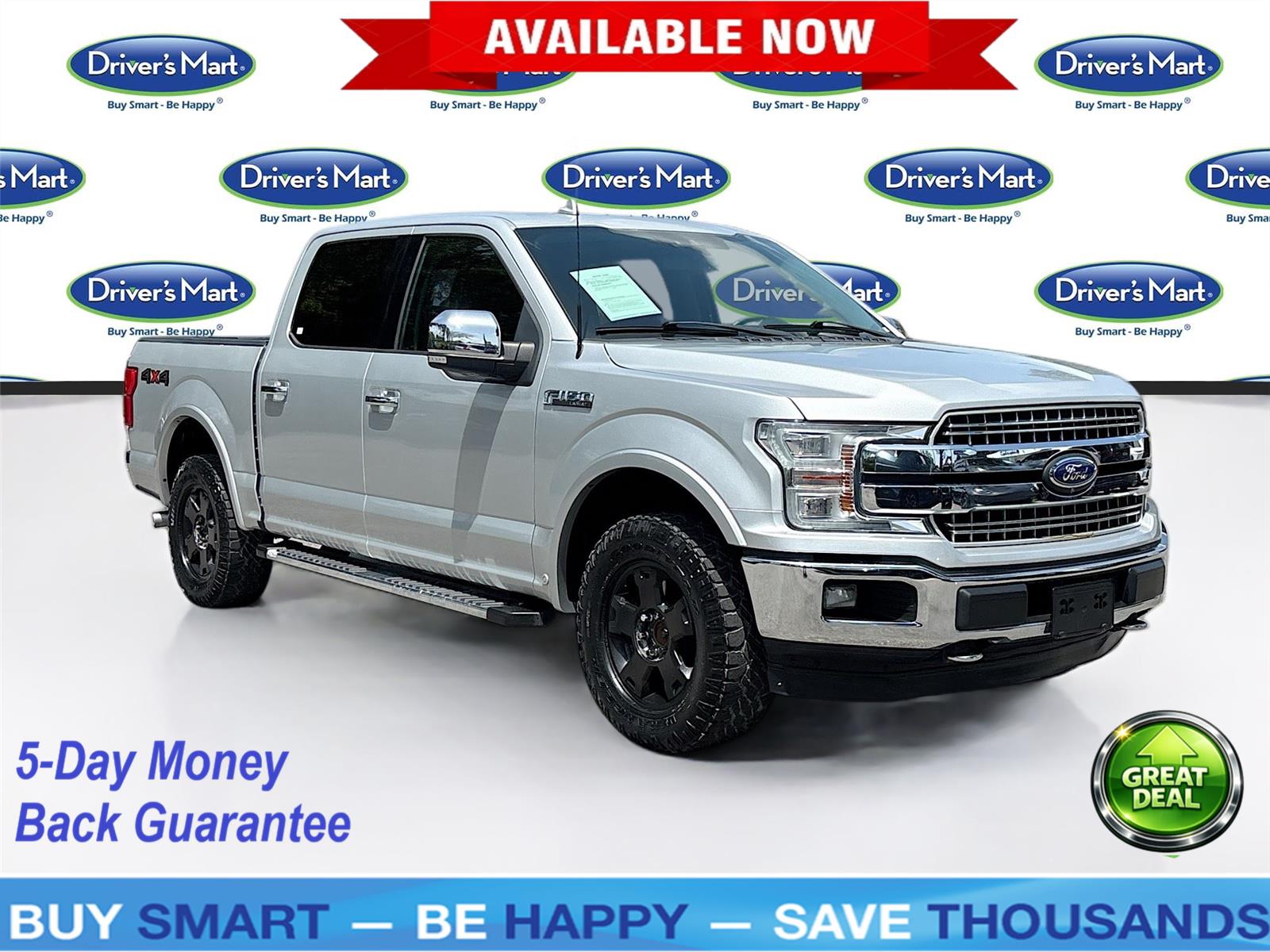 Ingot Silver Metallic 2018 Ford F-150 Pickup Truck Four-Wheel Drive Automatic