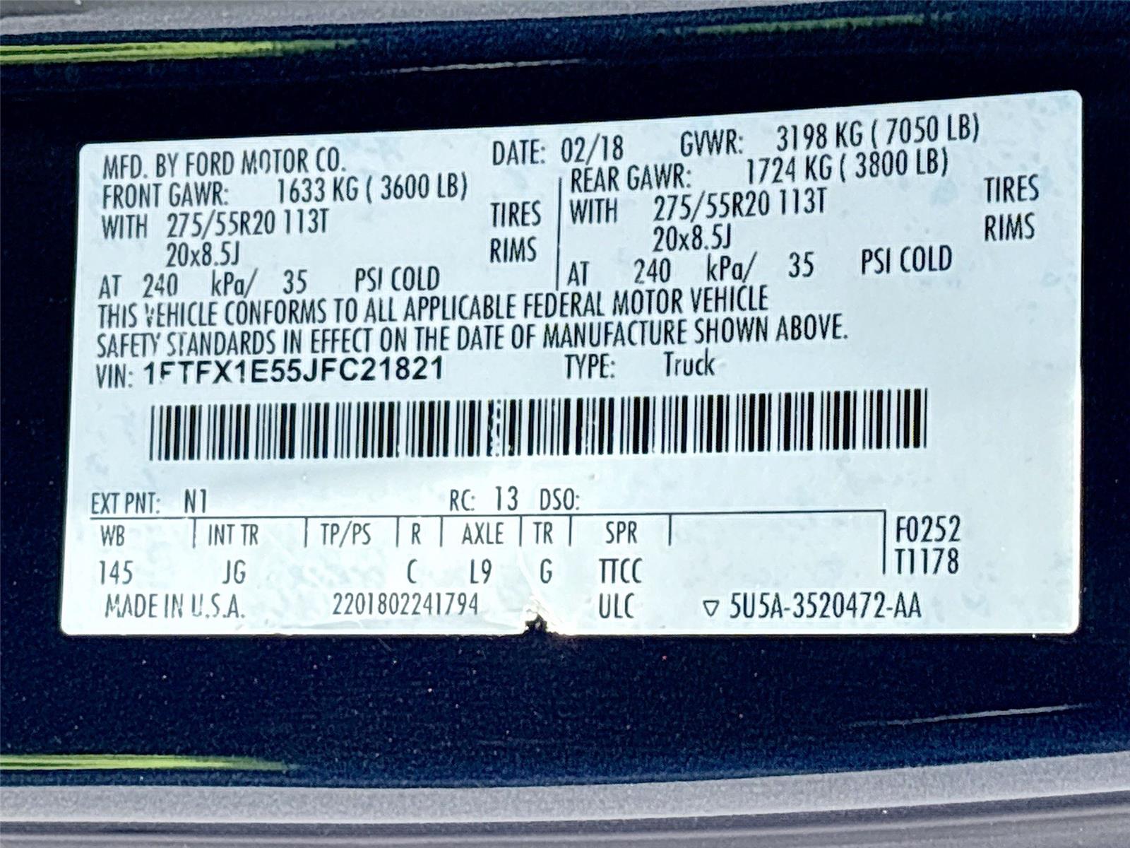 2018 Ford F-150 XL