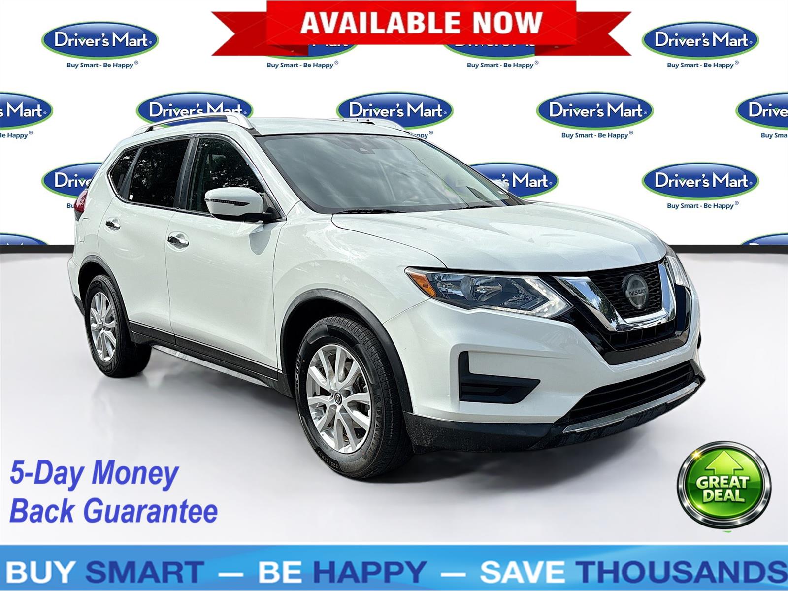 Glacier White 2019 Nissan Rogue SUV / Crossover Front-Wheel Drive Continuously Variable Transmission