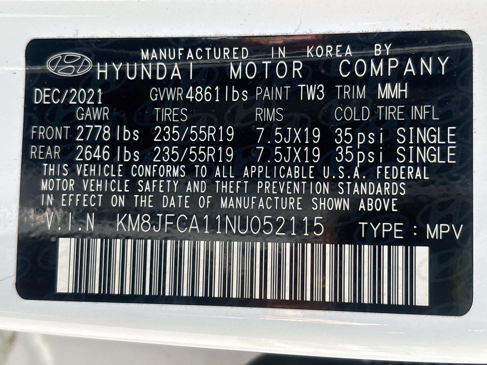2022 Hyundai Tucson Hybrid SEL Convenience