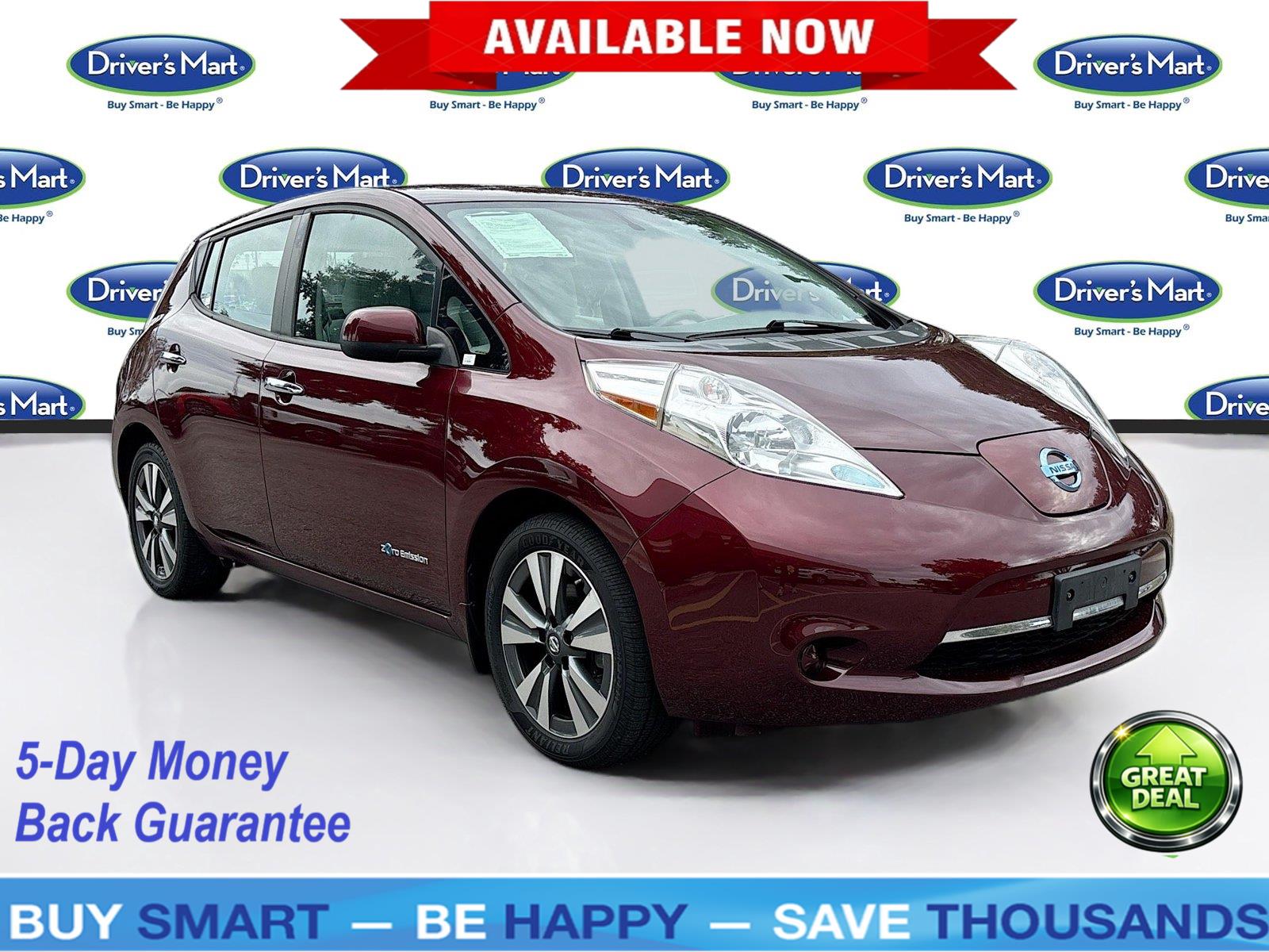 Coulis Red 2016 Nissan LEAF Hatchback Front-Wheel Drive Automatic
