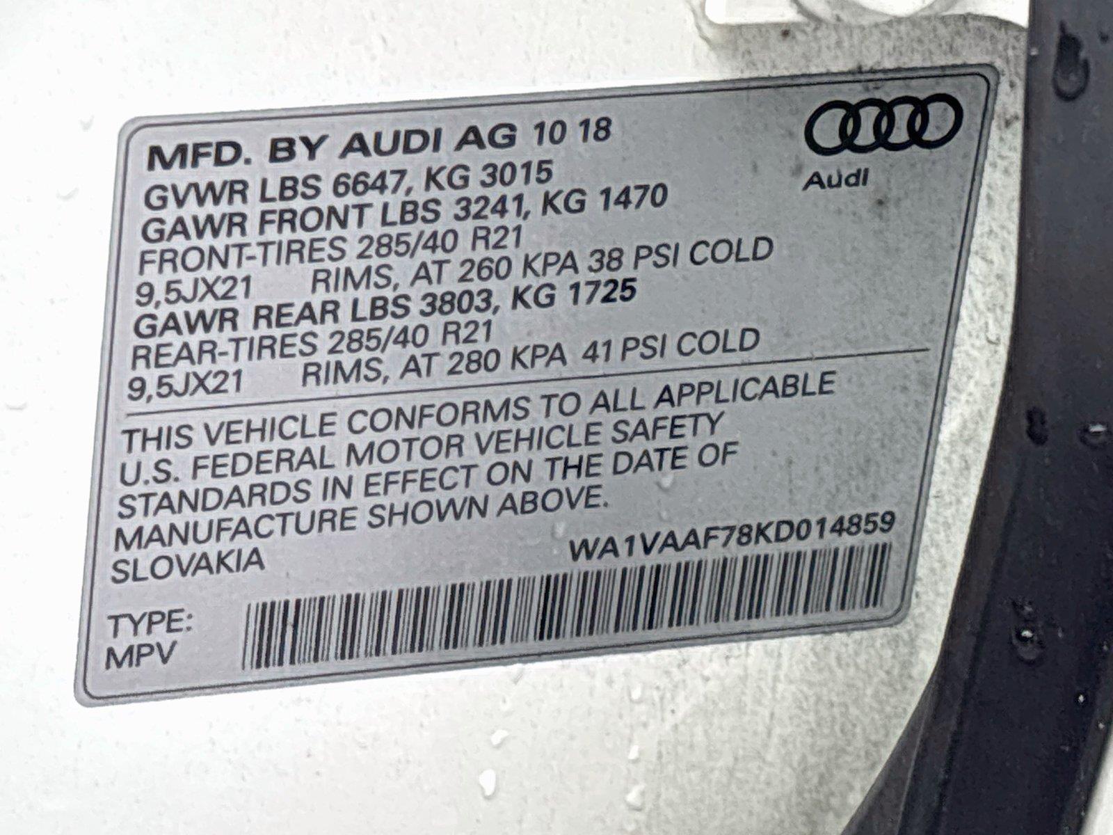 2019 Audi Q7 Prestige
