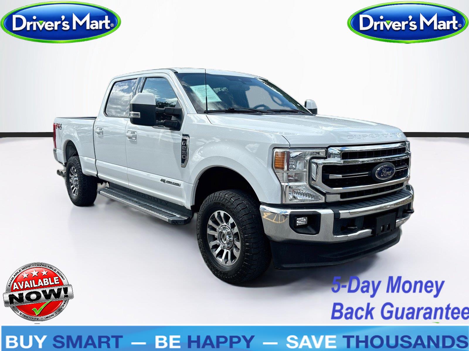 White 2022 Ford F-250 Super Duty Pickup Truck Four-Wheel Drive 6-Speed Automatic