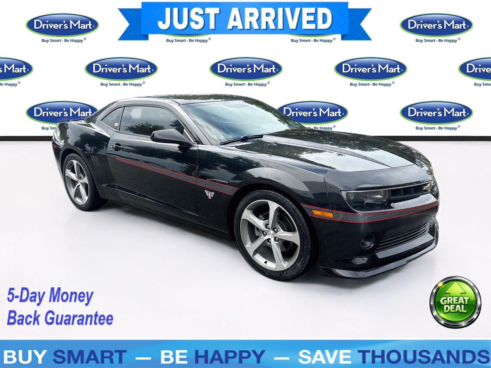Black 2015 Chevrolet Camaro Coupe Rear-Wheel Drive 6-Speed Automatic