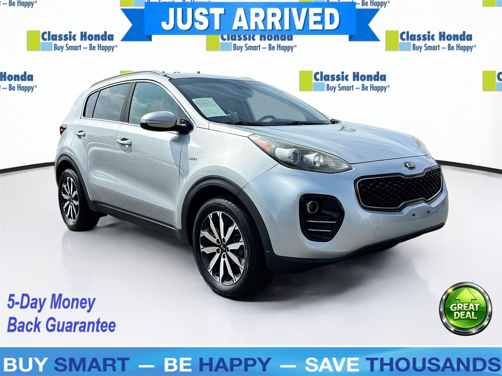 Sparkling Silver 2019 Kia Sportage SUV / Crossover All-Wheel Drive Automatic