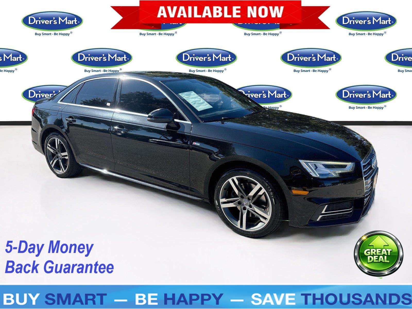 Mythos Black Metallic 2018 Audi A4 Sedan Front-Wheel Drive Automatic