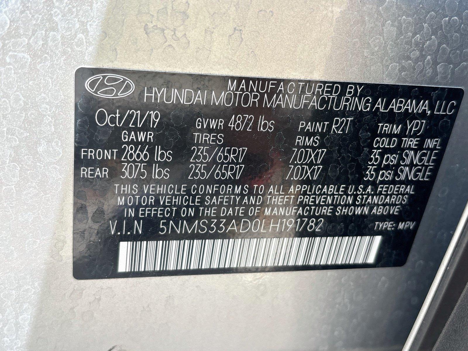 2020 Hyundai Santa Fe SEL