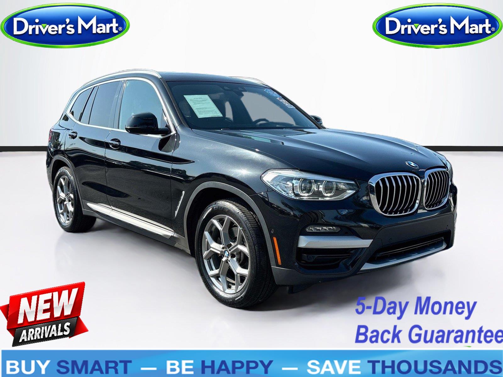 Black Sapphire Metallic 2021 BMW X3 SUV / Crossover Rear-Wheel Drive Automatic