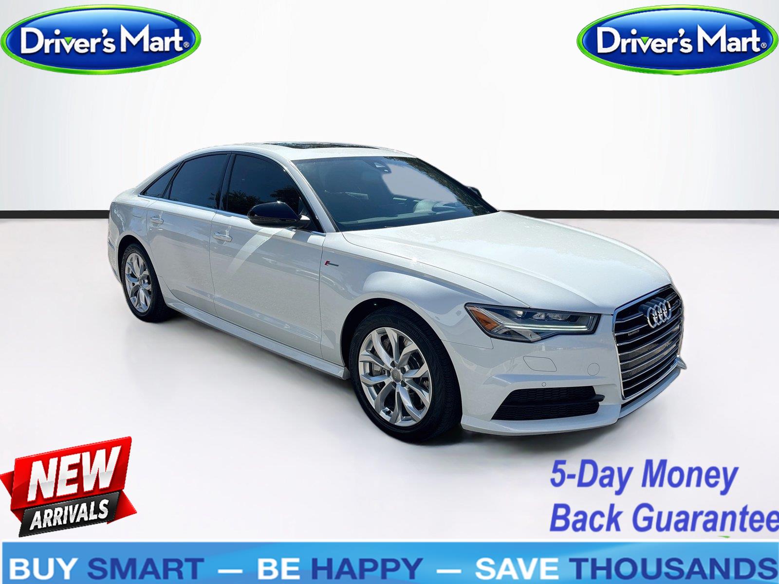 Glacier White Metallic 2017 Audi A6 Sedan All-Wheel Drive Automatic