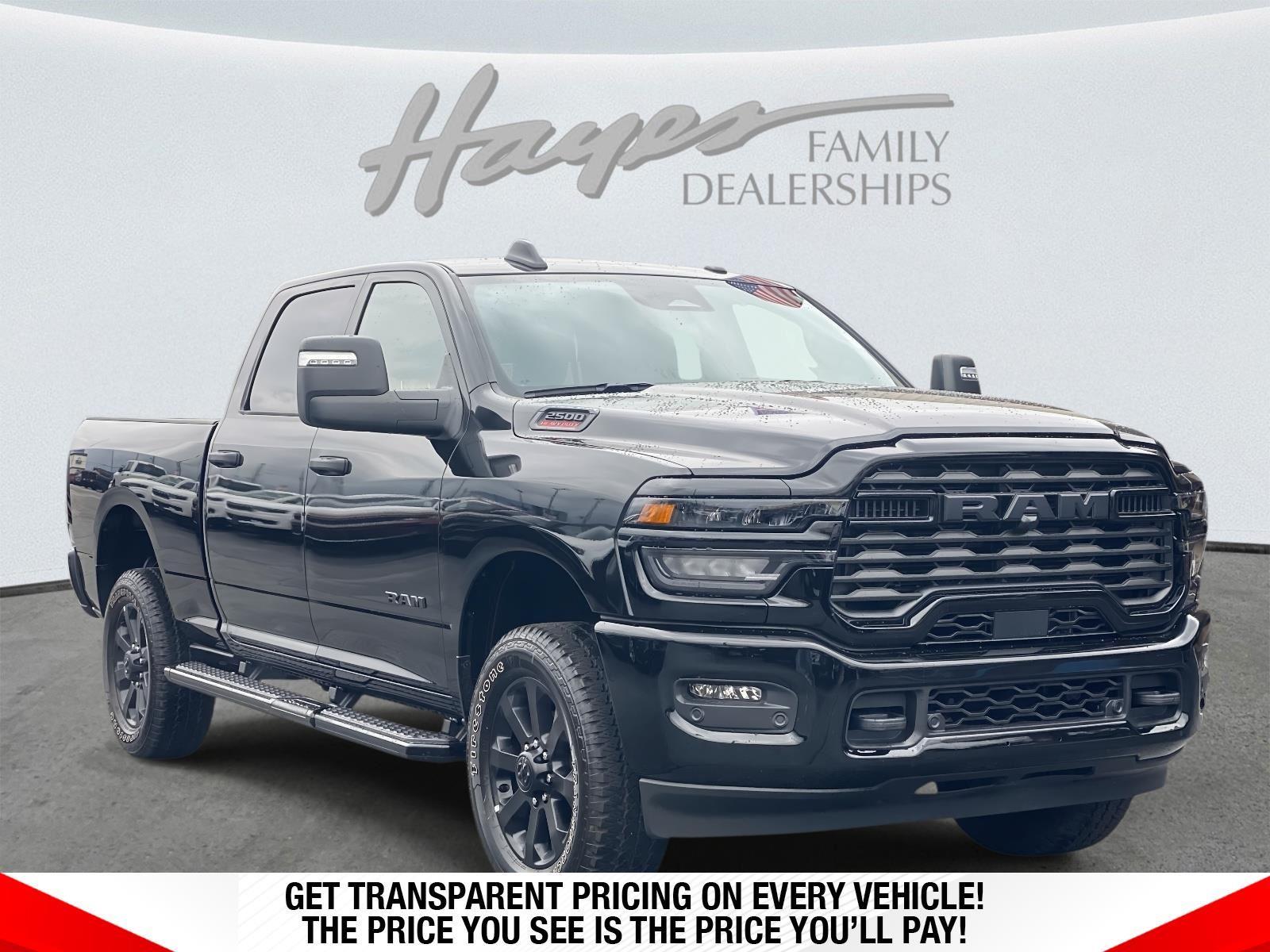 Diamond Black Crystal Pearlcoat 2025 RAM 2500 Big Horn Crew Cab 4WD Pickup Truck Four-Wheel Drive 8-Speed Automatic