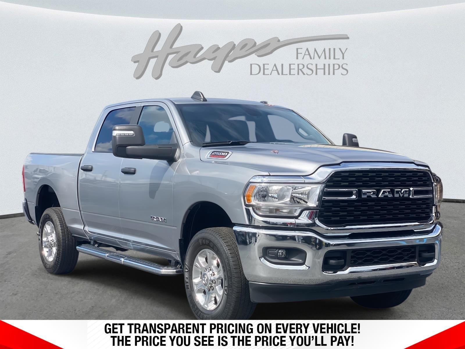 Billet Silver Metallic Clearcoat 2024 RAM 2500 Big Horn Crew Cab 4WD Pickup Truck Four-Wheel Drive 8-Speed Automatic