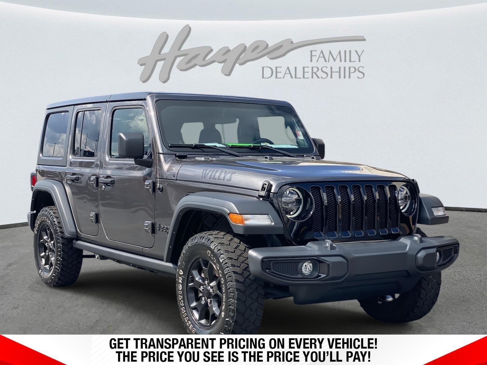 Gray (Granite Crystal Metallic Clearcoat) 2021 Jeep Wrangler Unlimited Willys 4WD SUV / Crossover Four-Wheel Drive 8-Speed Automatic