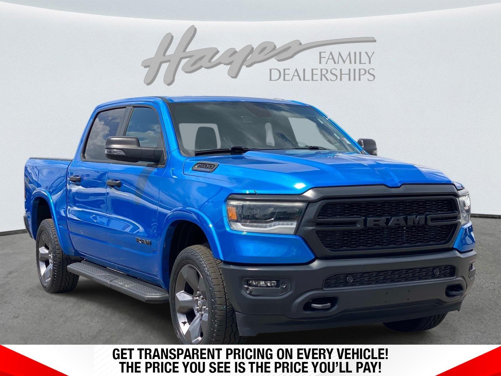 Hydro Blue Pearlcoat 2023 RAM 1500 Big Horn Crew Cab 4WD Pickup Truck Four-Wheel Drive 8-Speed Automatic