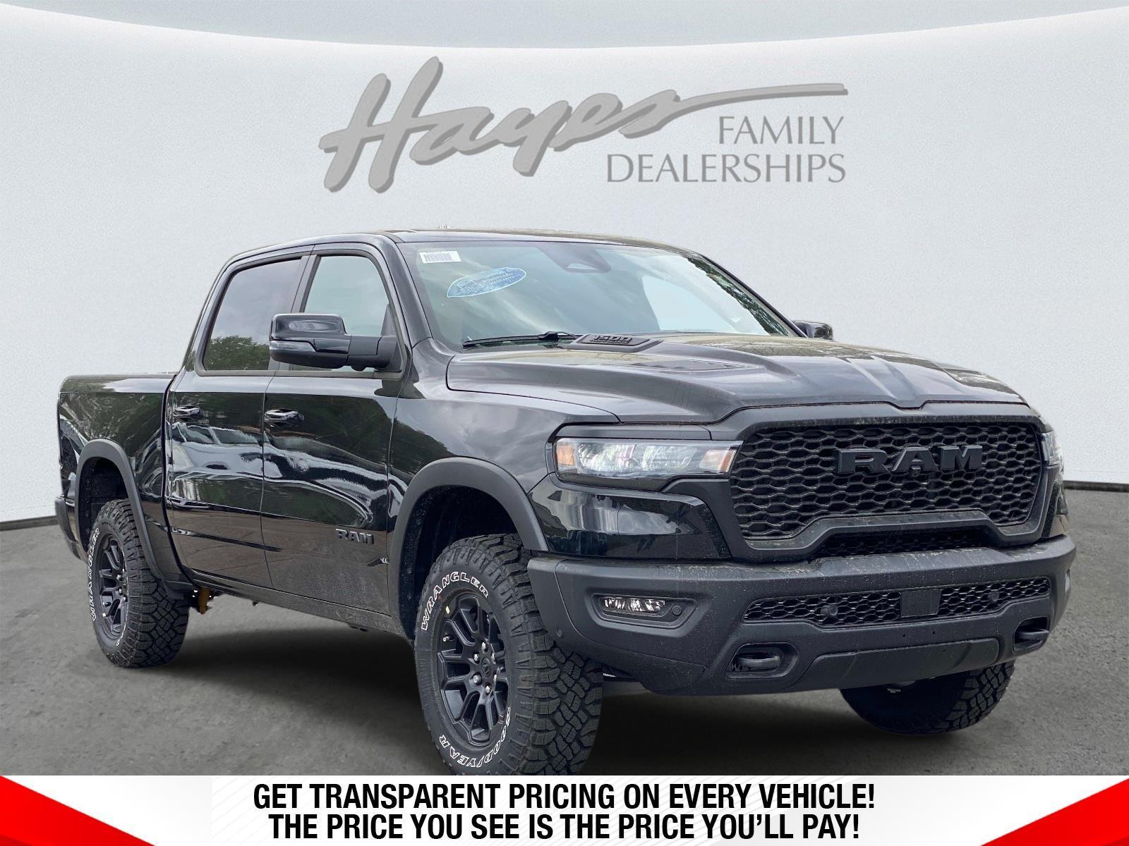 Black (DIAMOND BLK CPC) 2026 RAM 1500 Rebel Crew Cab 4WD Pickup Truck Four-Wheel Drive