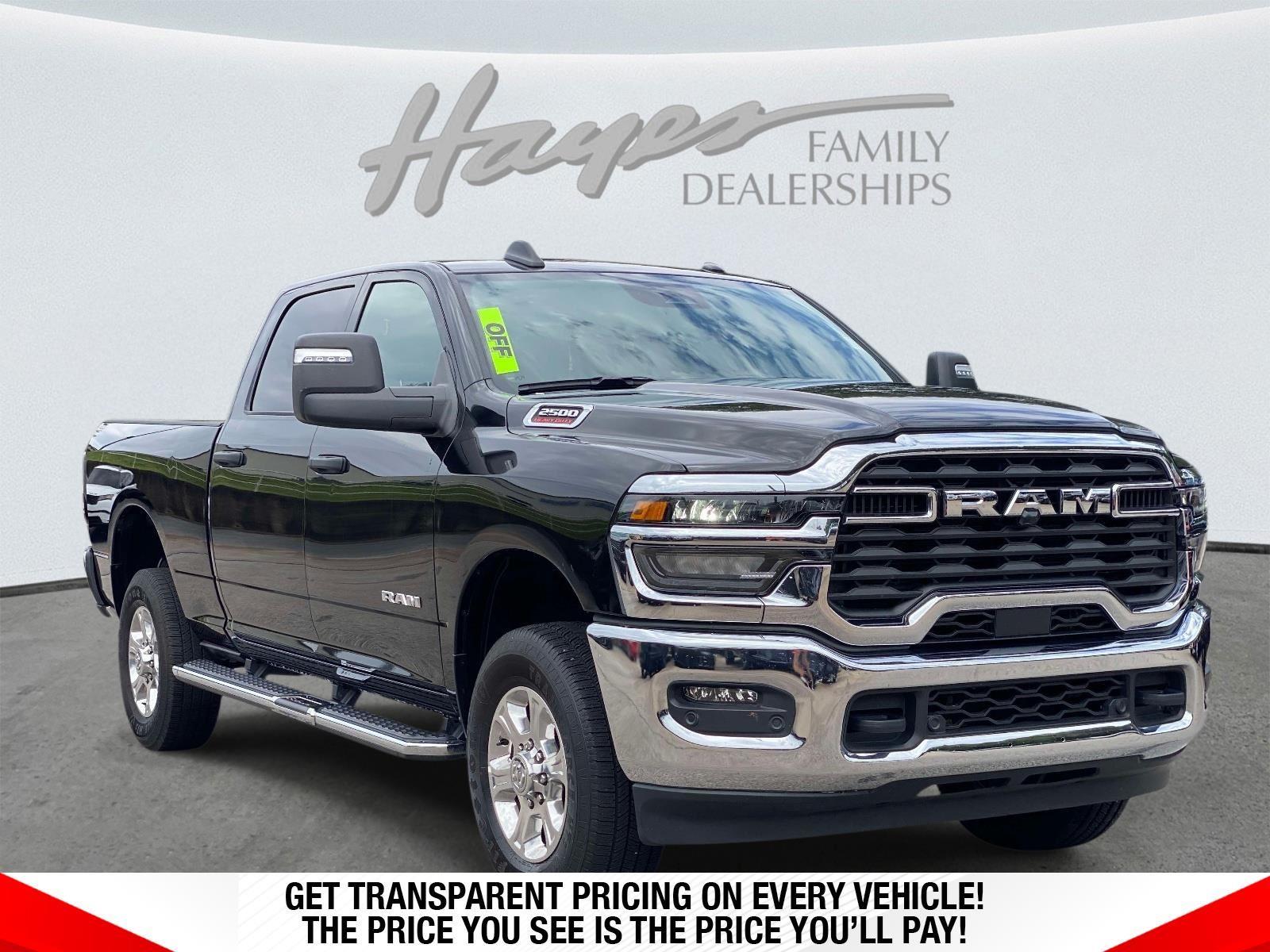 Diamond Black Crystal Pearlcoat 2026 RAM 2500 Big Horn Crew Cab 4WD Pickup Truck Four-Wheel Drive 8-Speed Automatic