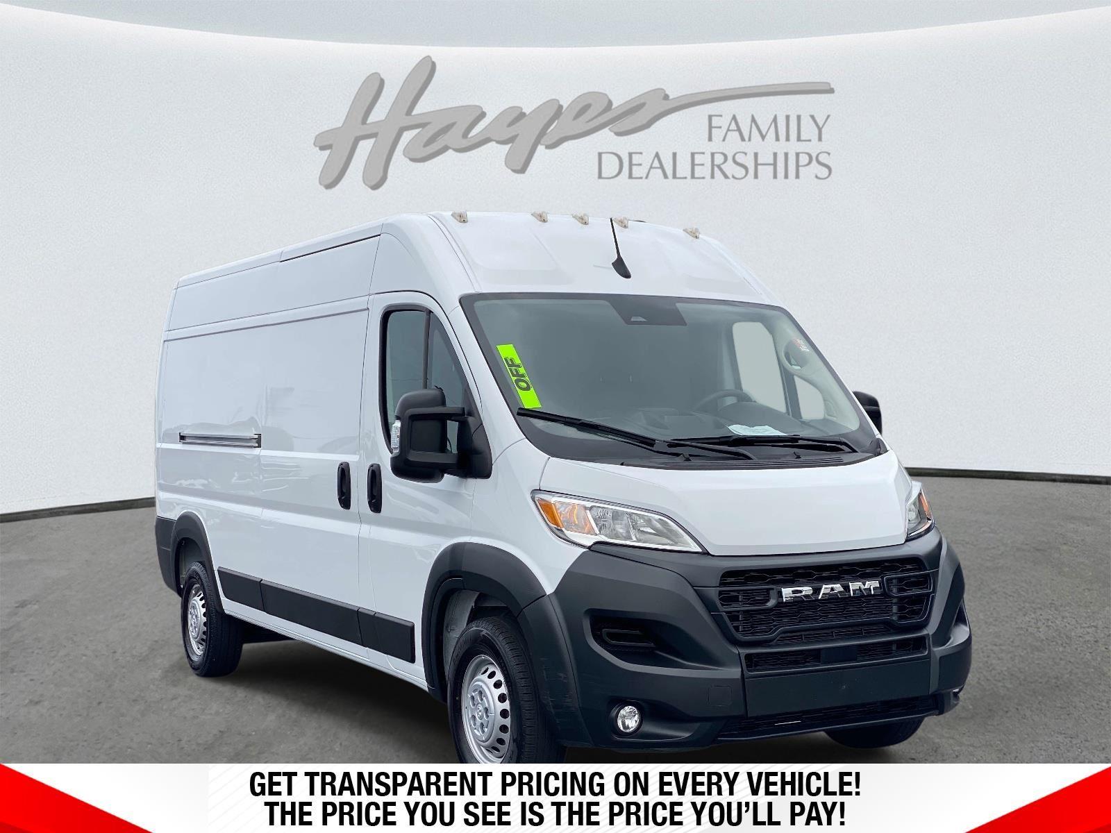 Bright White Clearcoat 2025 RAM ProMaster 2500 Tradesman 159 High Roof Cargo Van FWD Van Front-Wheel Drive 9-Speed Automatic