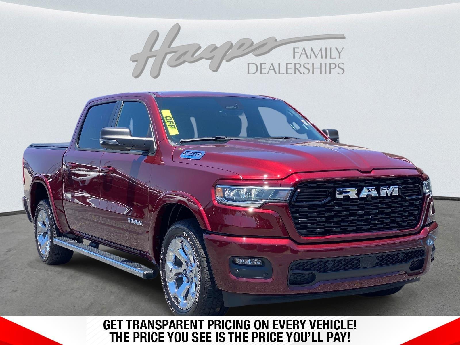 Delmonico Red Pearlcoat 2025 RAM 1500 Big Horn Crew Cab RWD Pickup Truck 4X2 8-Speed Automatic