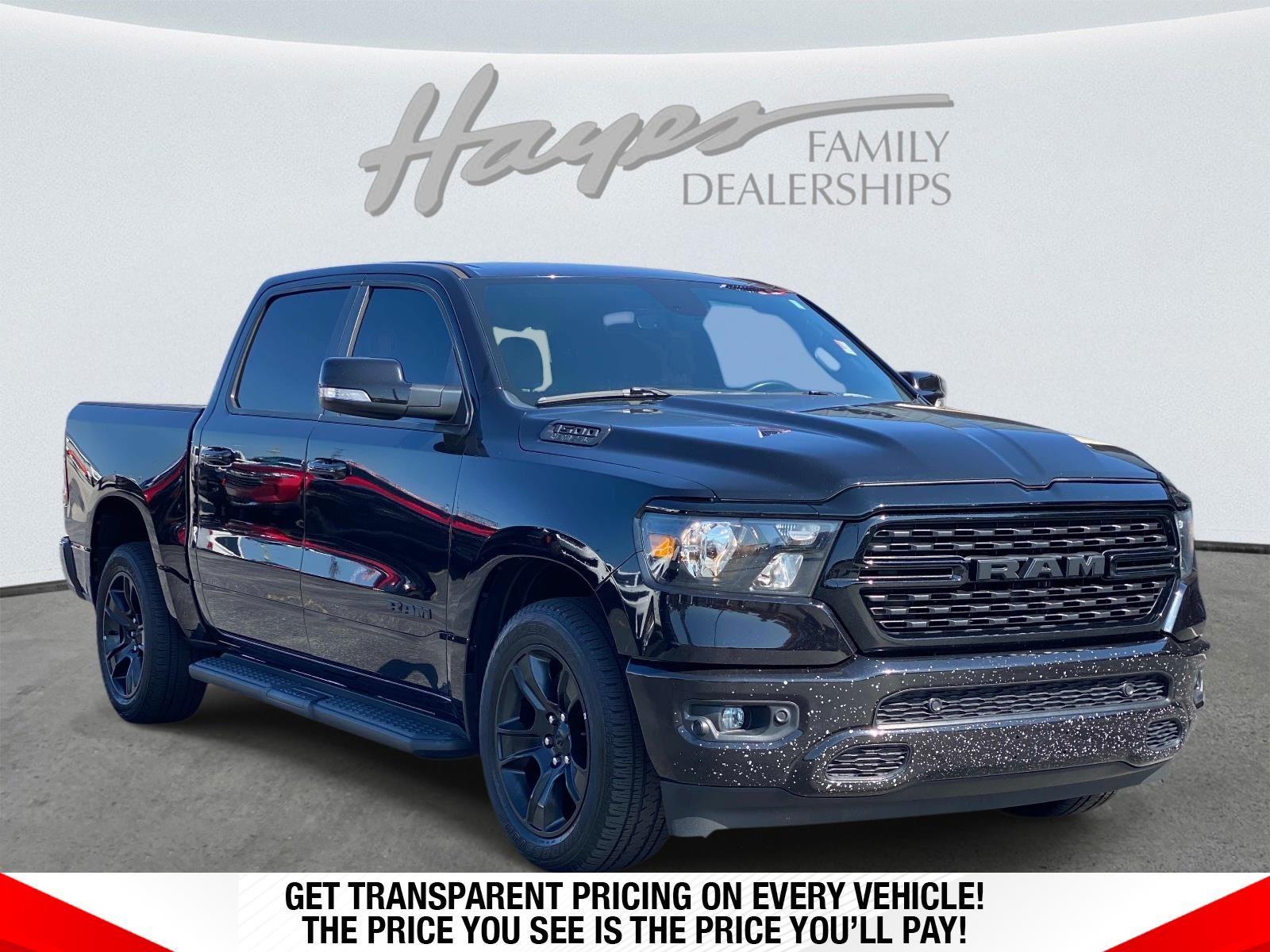 Diamond Black Crystal Pearlcoat 2022 RAM 1500 Pickup Truck 4X2 8-Speed Automatic