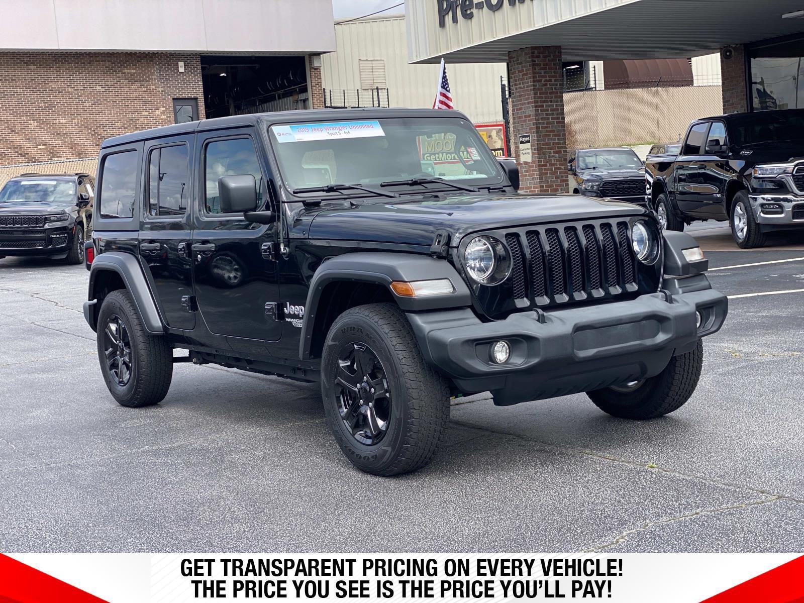 Black Clearcoat 2019 Jeep Wrangler SUV / Crossover Four-Wheel Drive 8-Speed Automatic