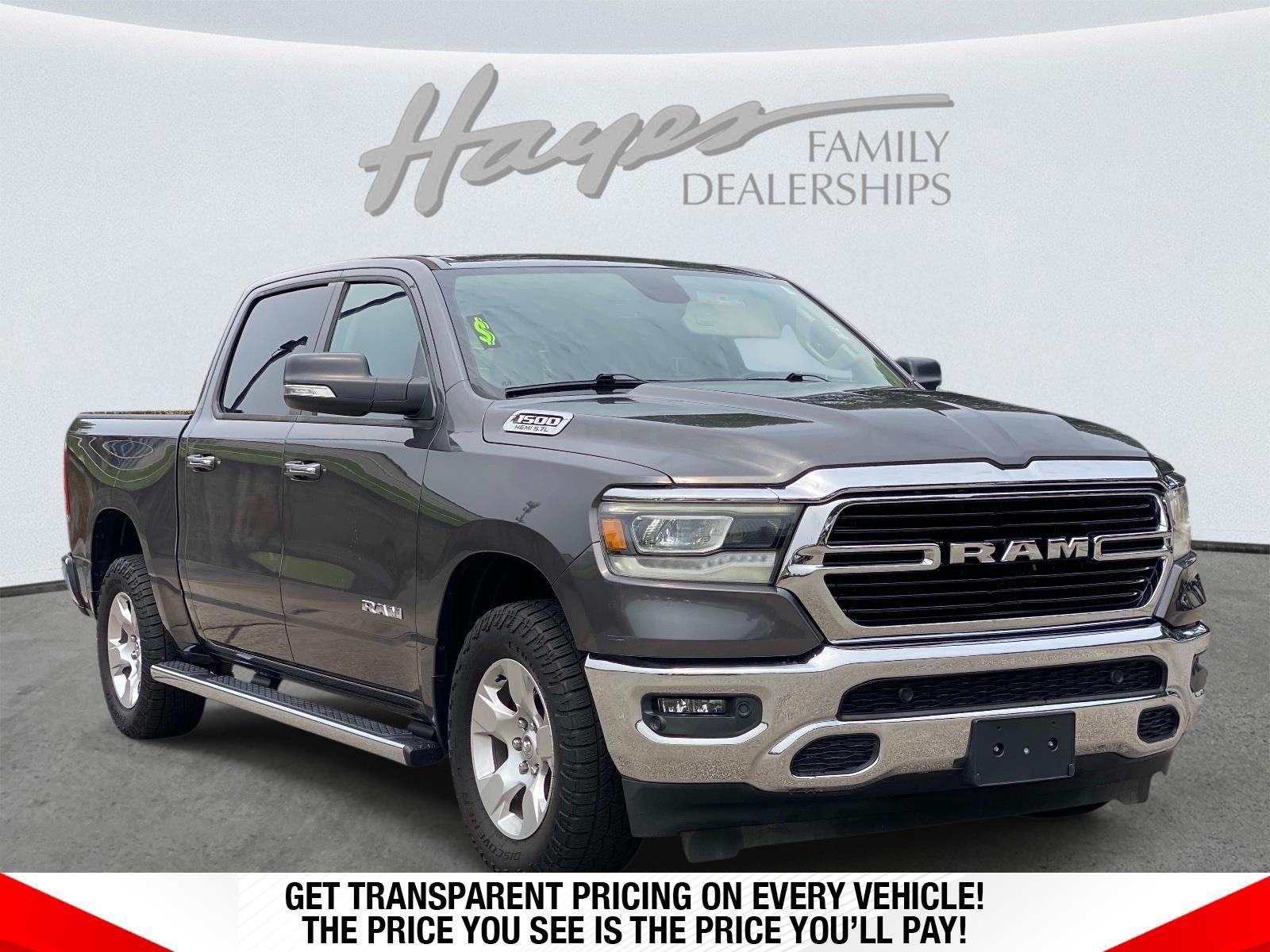 Gray (Granite Crystal Metallic Clearcoat) 2020 RAM 1500 Pickup Truck Four-Wheel Drive 8-Speed Automatic