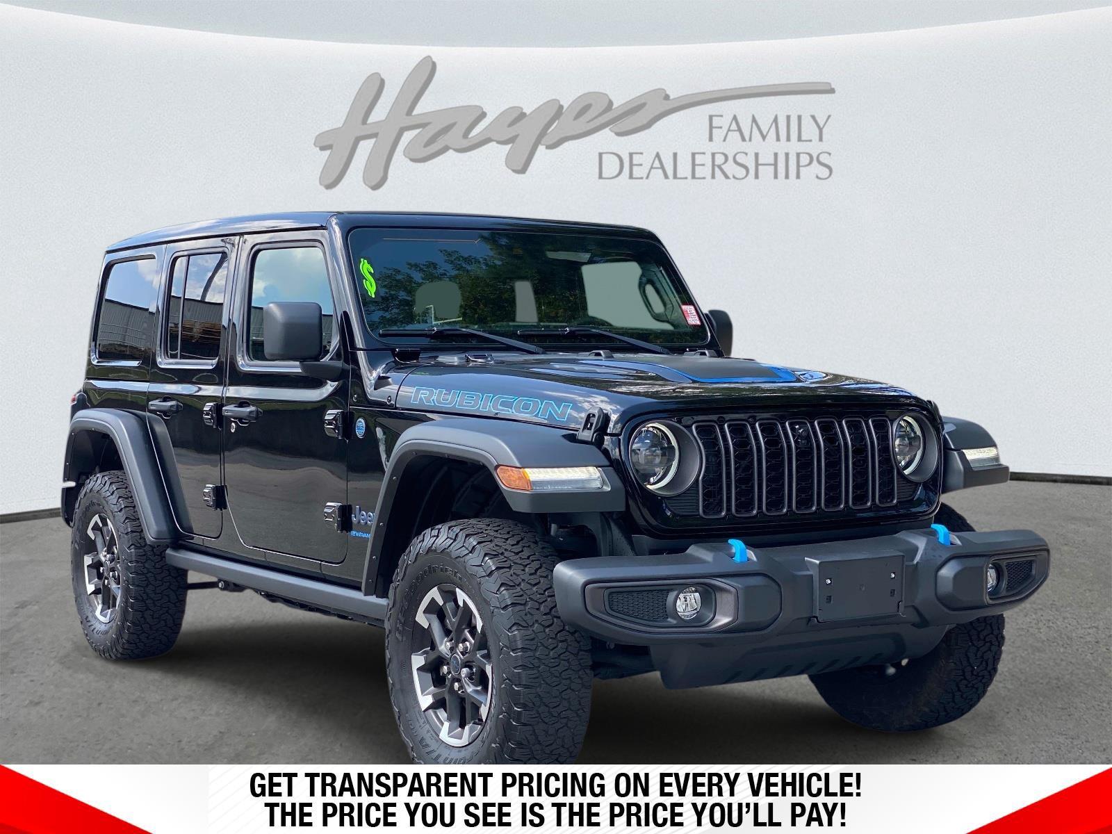 Black Clearcoat 2024 Jeep Wrangler 4xe SUV / Crossover Four-Wheel Drive 8-Speed Automatic