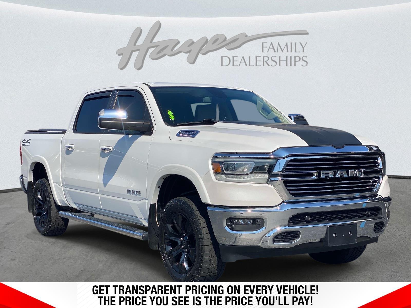 Ivory White Tri-Coat Pearlcoat 2020 RAM 1500 Pickup Truck Four-Wheel Drive 8-Speed Automatic