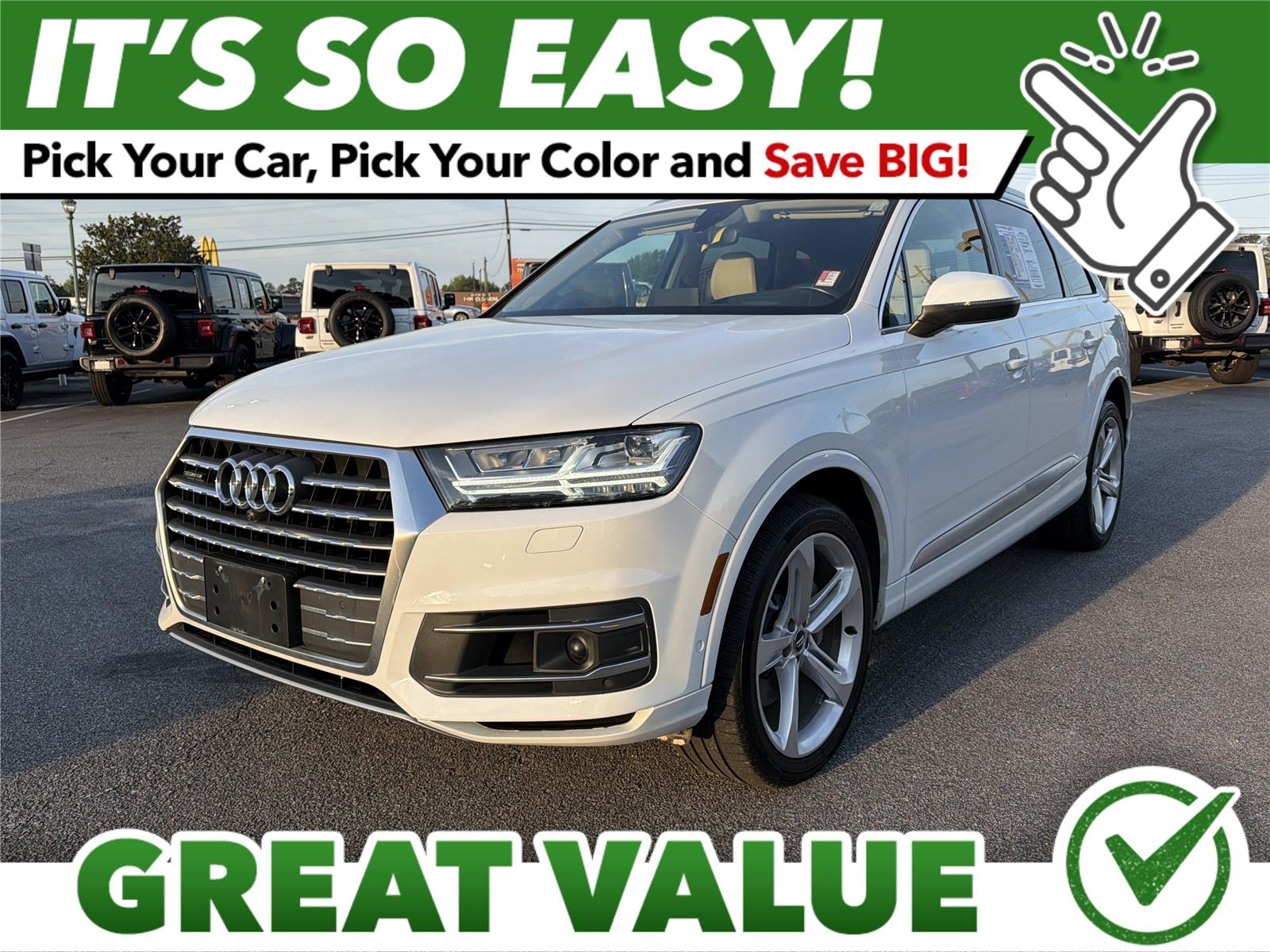 Glacier White Metallic 2019 Audi Q7 55 TFSI quattro Prestige SUV / Crossover All-Wheel Drive Automatic