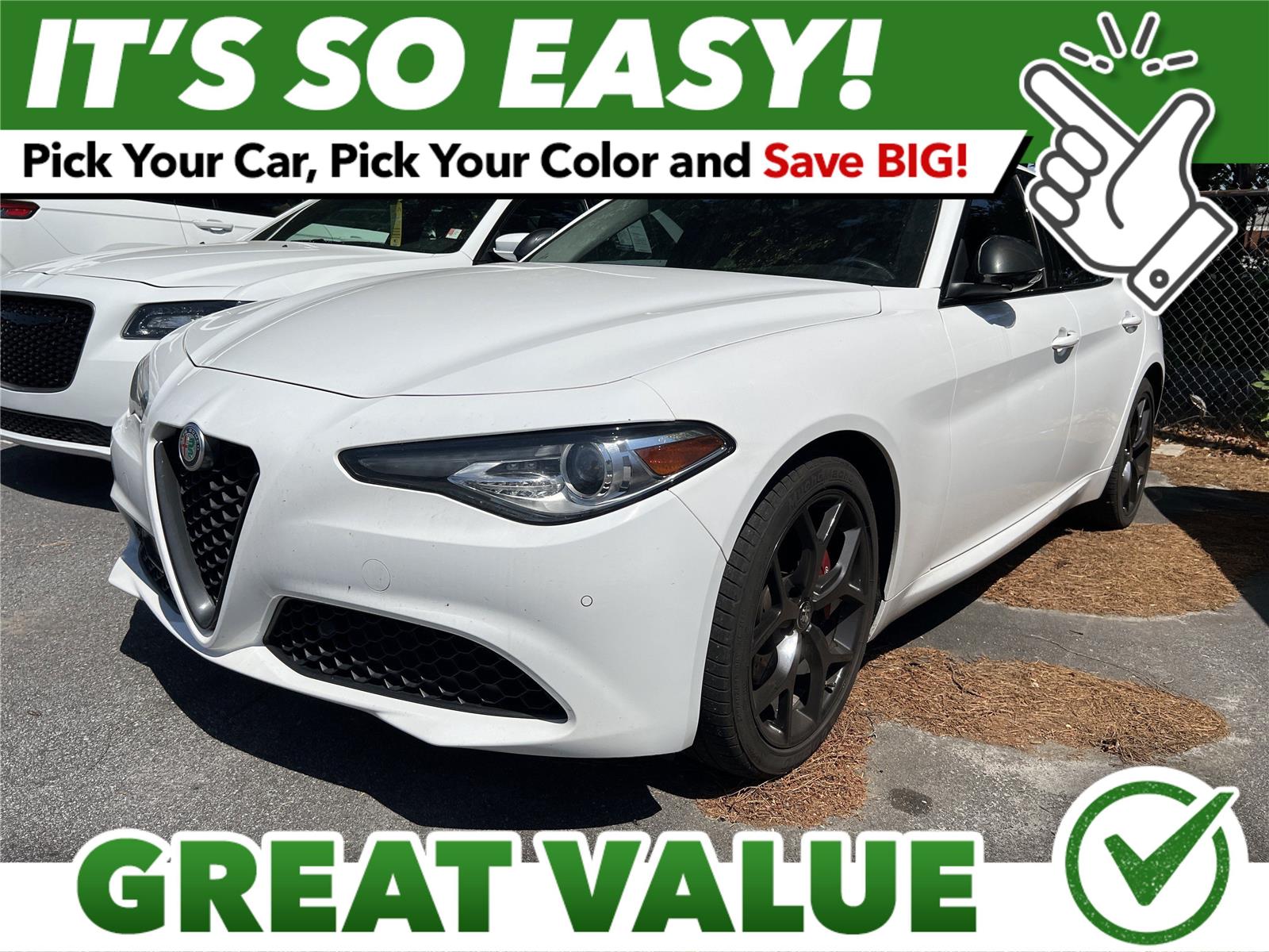Alfa White 2021 Alfa Romeo Giulia Ti AWD Sedan All-Wheel Drive Automatic