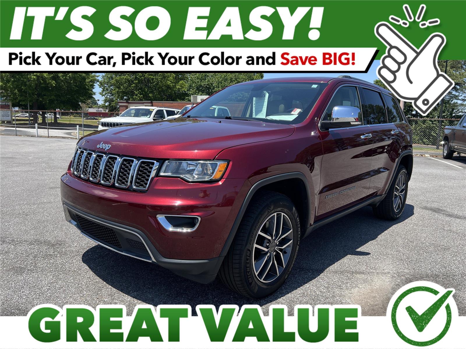 Velvet Red Pearlcoat 2019 Jeep Grand Cherokee Limited 4WD SUV / Crossover Four-Wheel Drive 8-Speed Automatic