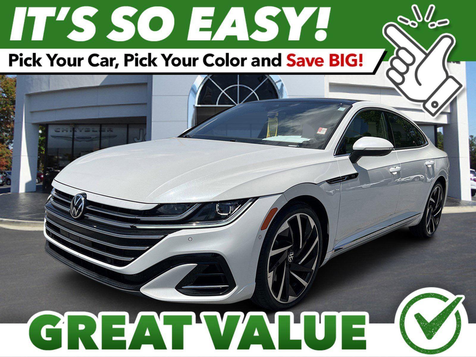 Opal White Pearl 2023 Volkswagen Arteon 2.0T SEL Premium R-Line 4Motion Sedan All-Wheel Drive Automatic