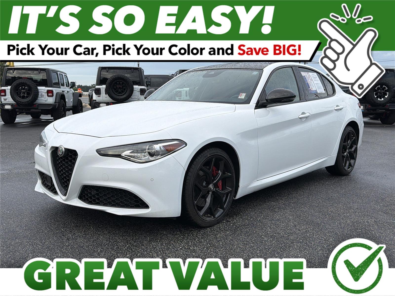 Alfa White 2021 Alfa Romeo Giulia Ti AWD Sedan All-Wheel Drive Automatic