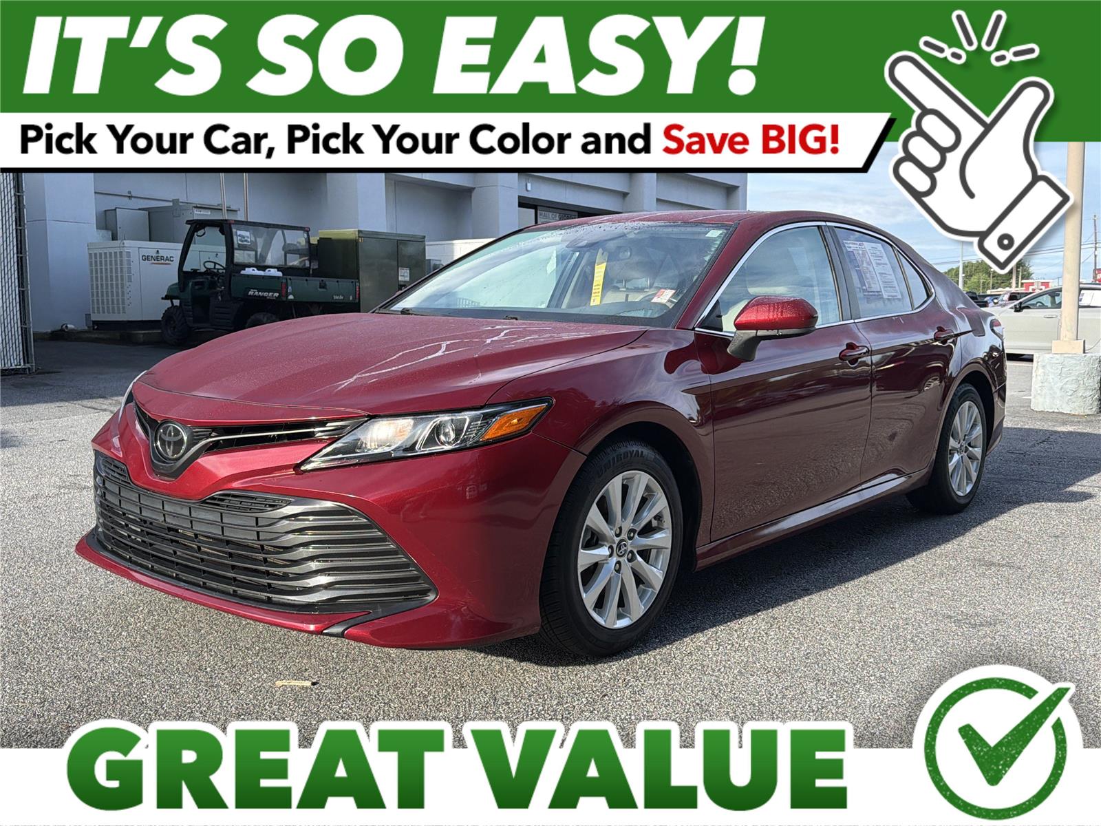 Red (Ruby Flare Pearl) 2018 Toyota Camry XLE Sedan Front-Wheel Drive 8-Speed Automatic