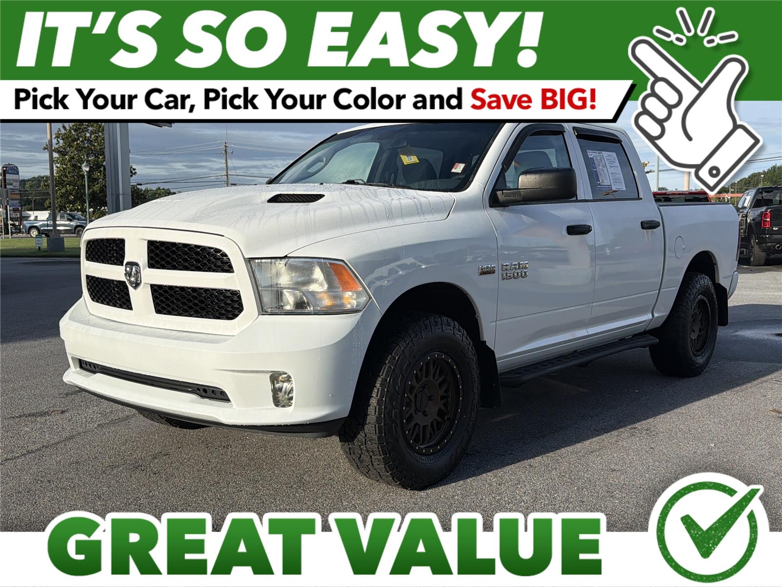 Bright White Clearcoat 2017 RAM 1500 Express Crew Cab 4WD Pickup Truck Four-Wheel Drive 8-Speed Automatic